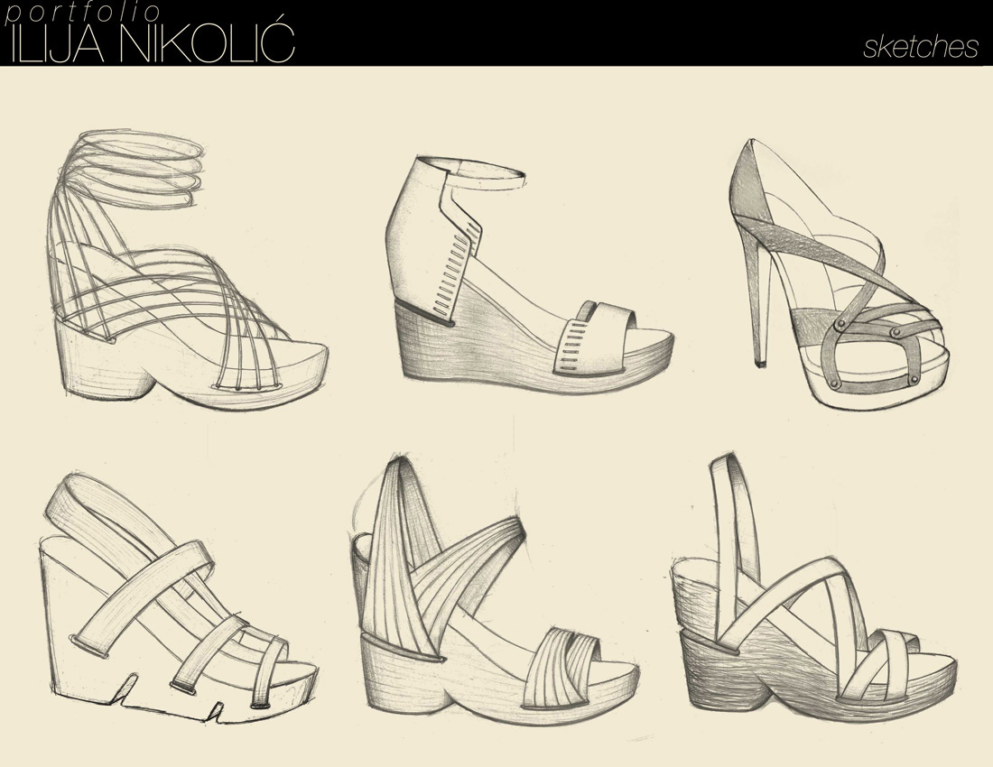 Hand drawn，product design，plane，automobile，shoes，