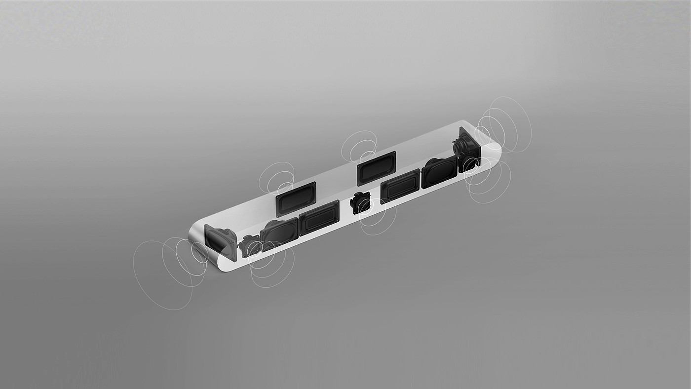 product design，hi-fi equipment，Strip speaker，