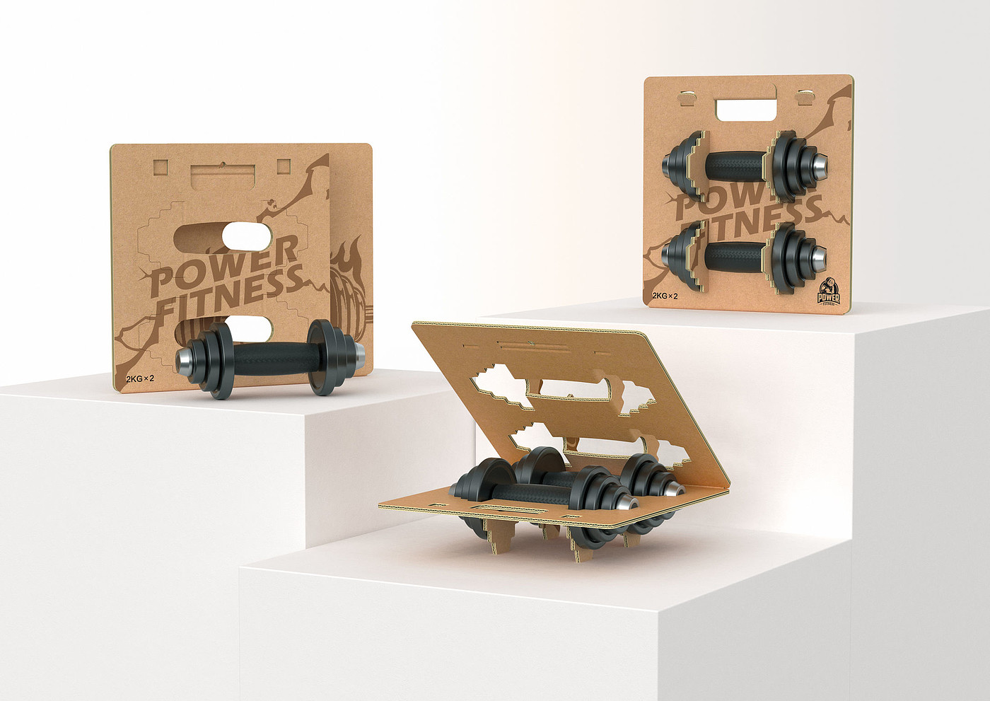 packing design，Consumer products，Dumbbell packaging，