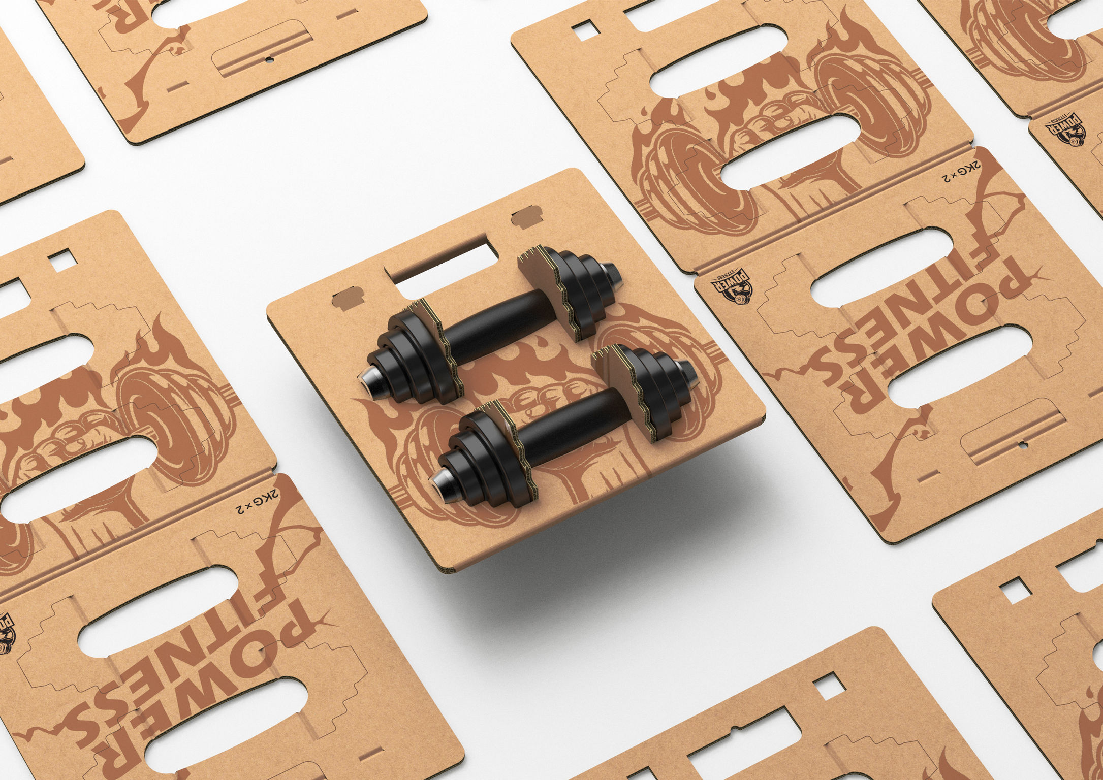 packing design，Consumer products，Dumbbell packaging，