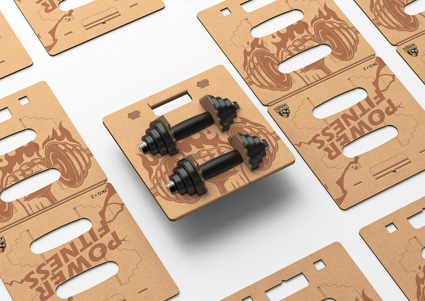 packing design，Consumer products，Dumbbell packaging，