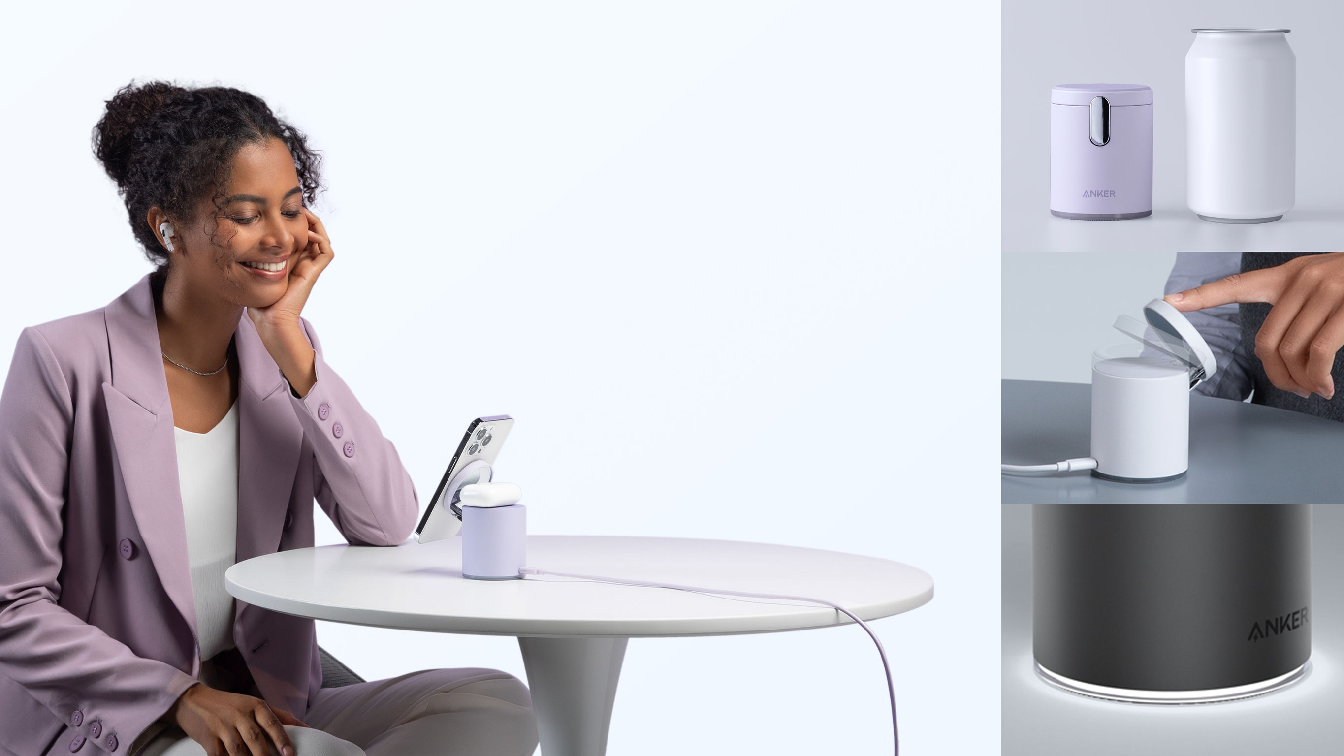 product design，Communication equipment，Adaptive magnetic charger，