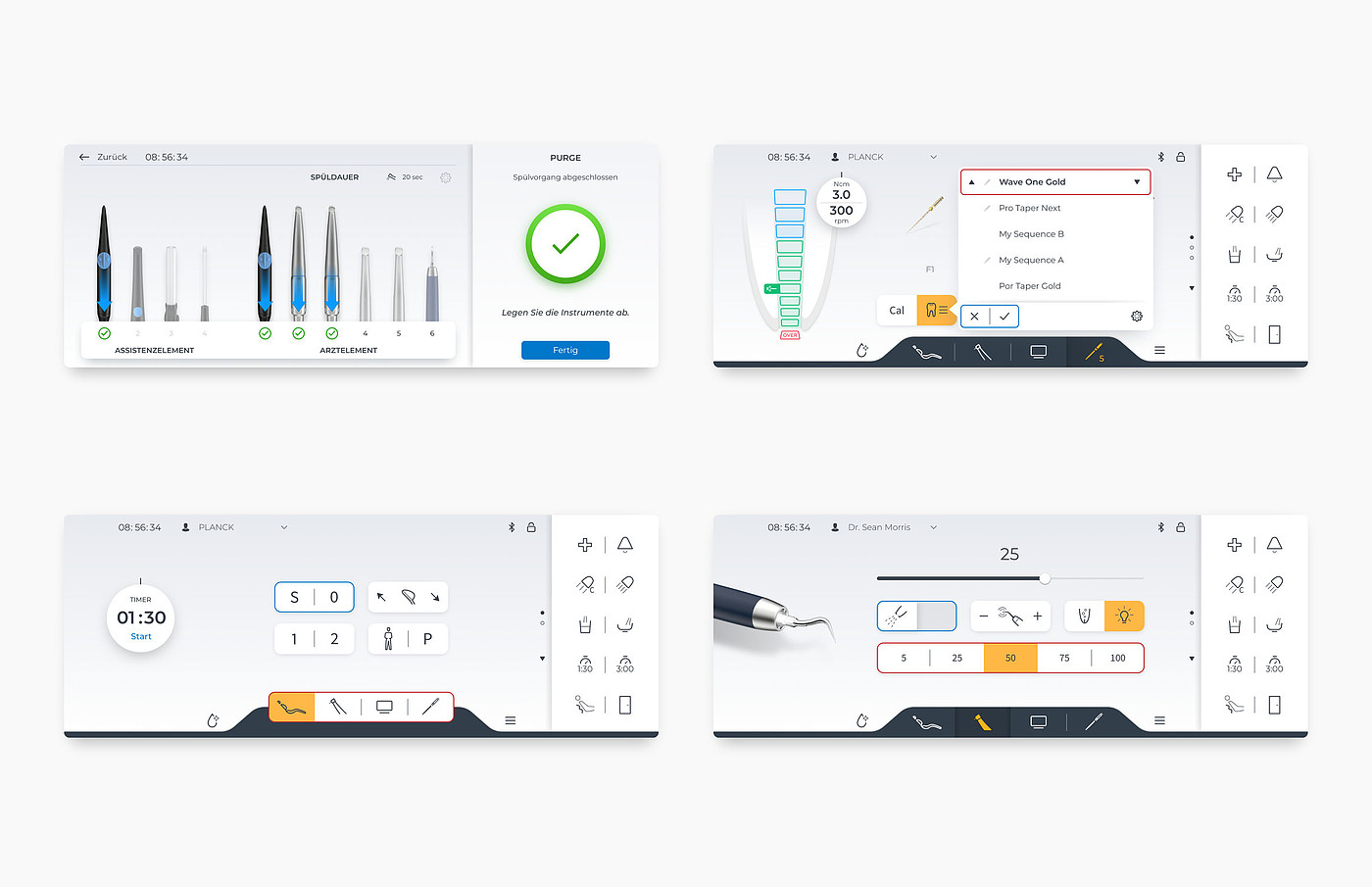 用户界面（UI），产品界面，牙科治疗中心，