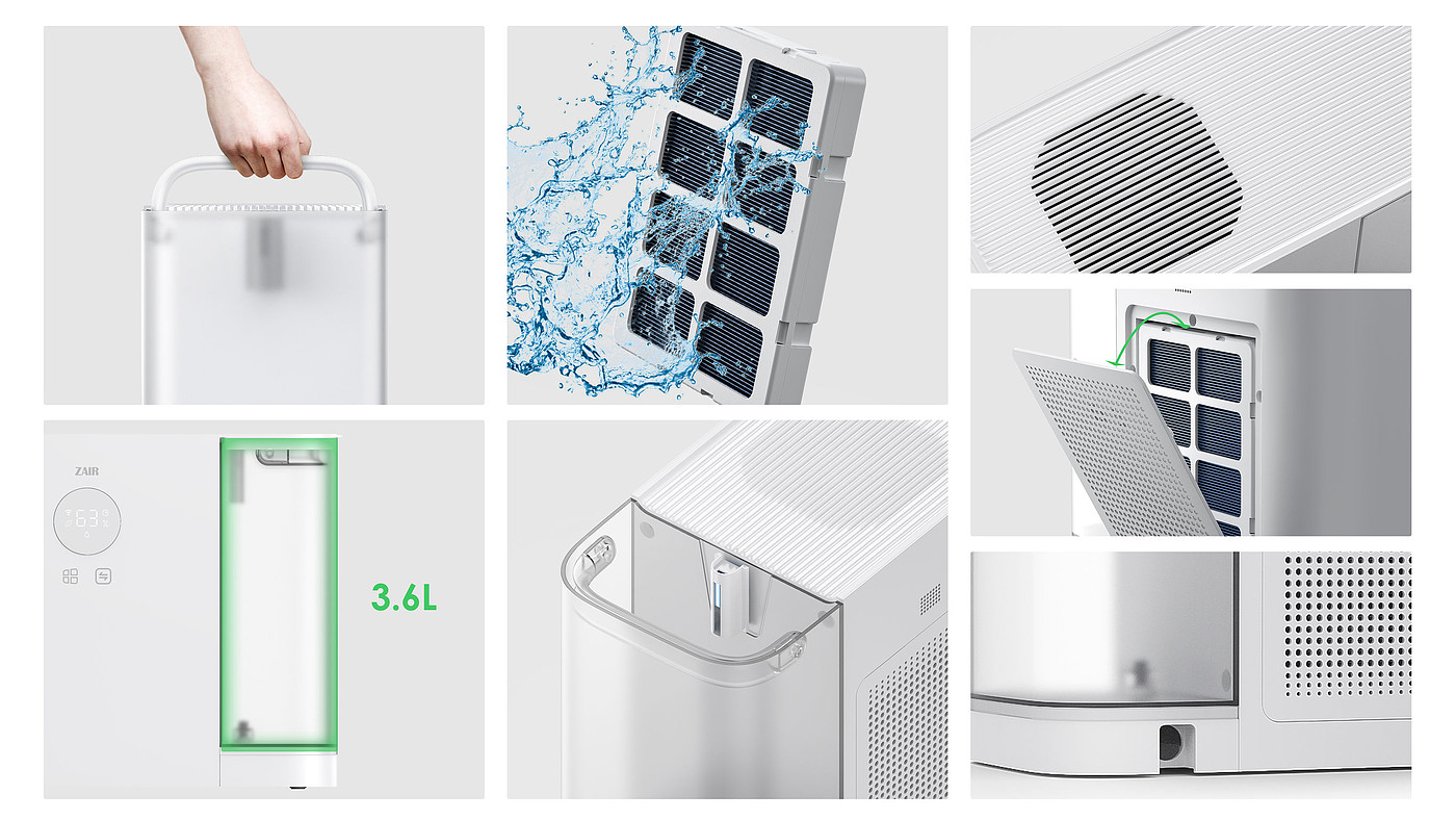product design，Home/tableware，Air purifier and dehumidifier，