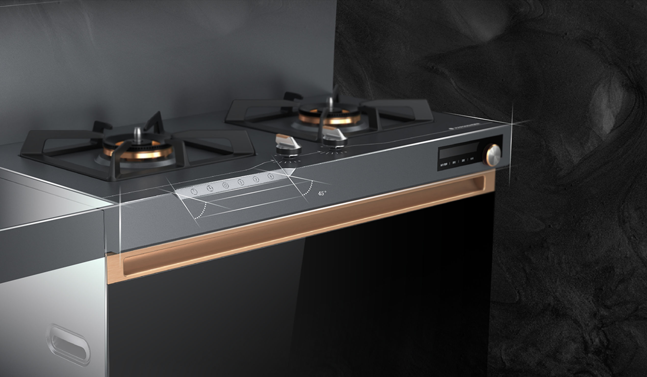 product design，kitchen，Cooking range，