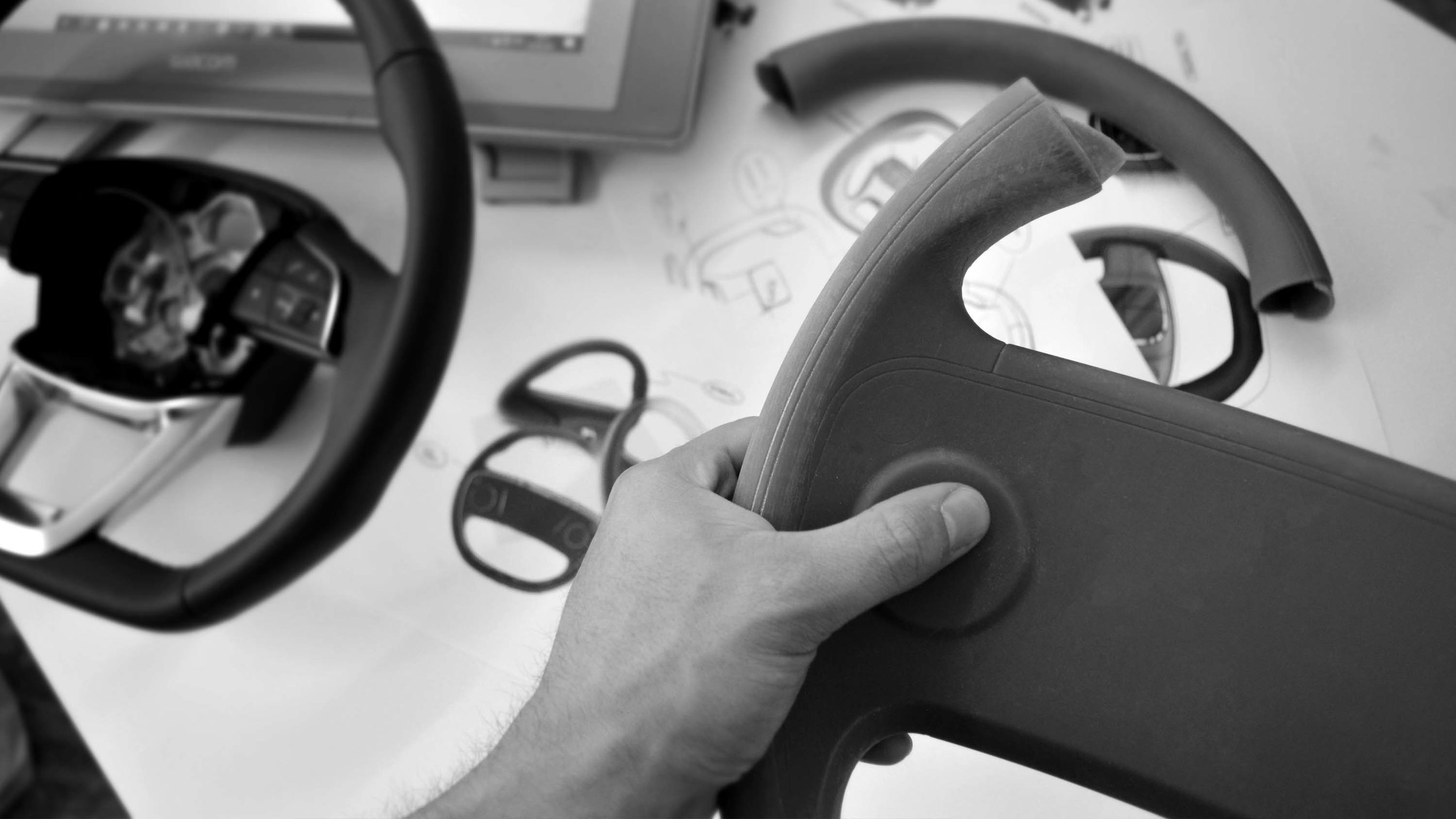 Professional concept，Product concept，Recyclable steering wheel，