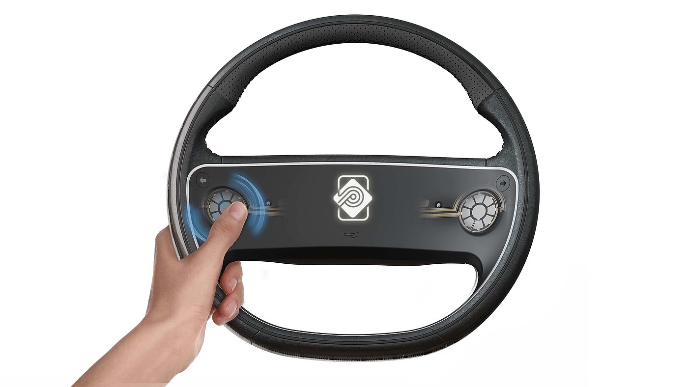 Professional concept，Product concept，Recyclable steering wheel，