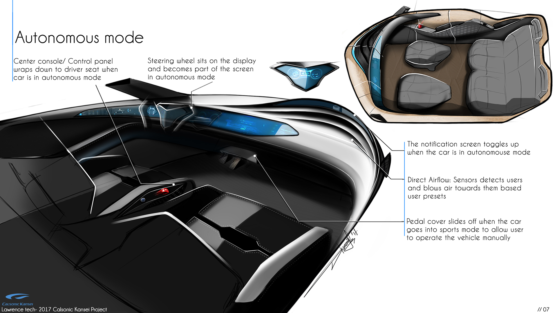 Interior，automobile，conceptual design，