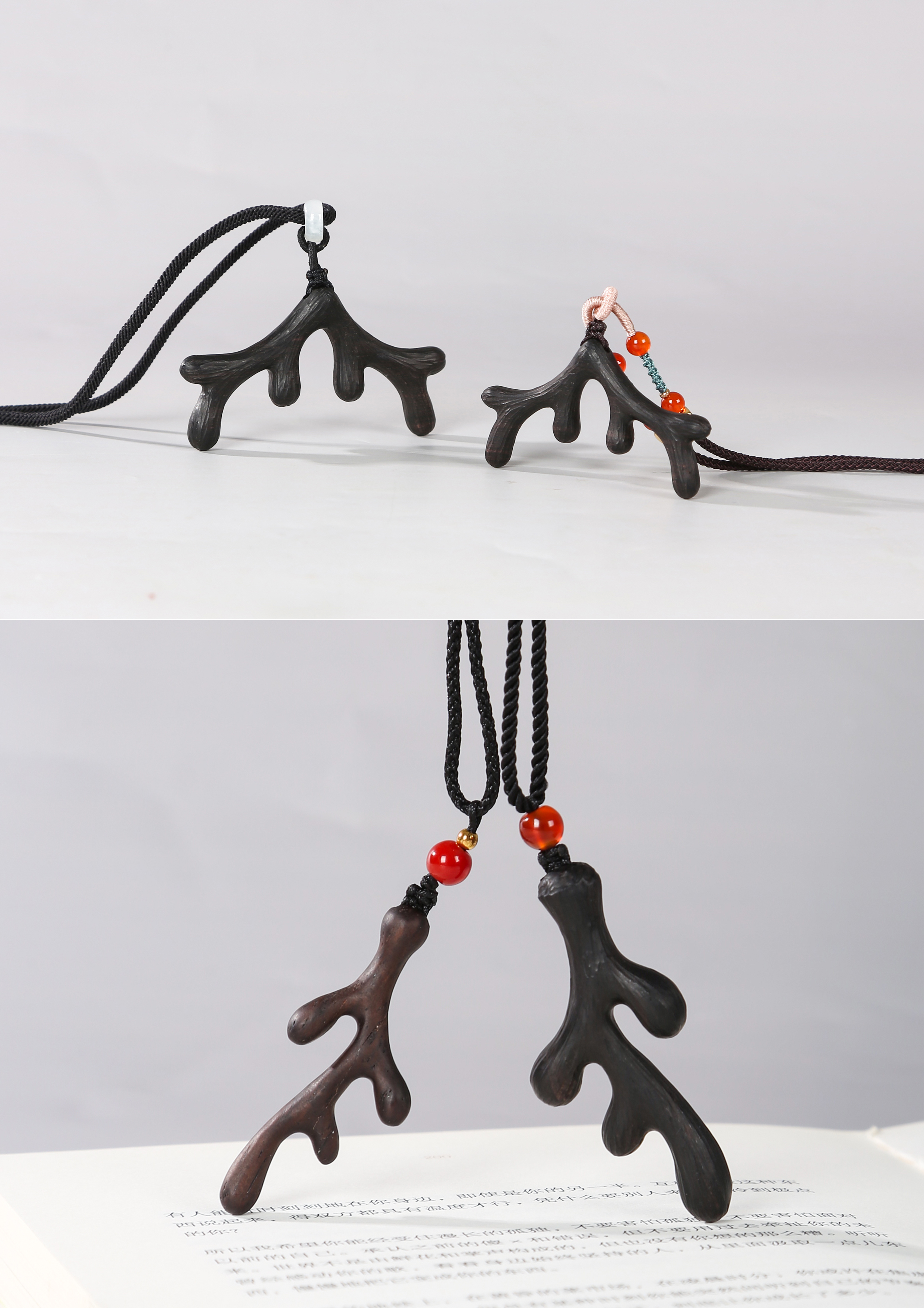 Hand-made by Yun Jing，Log pendant，lovers，Resin · Thuja · Ziguang Sandalwood，Cultural creation，Two steamed buns，Handmade woodwork，