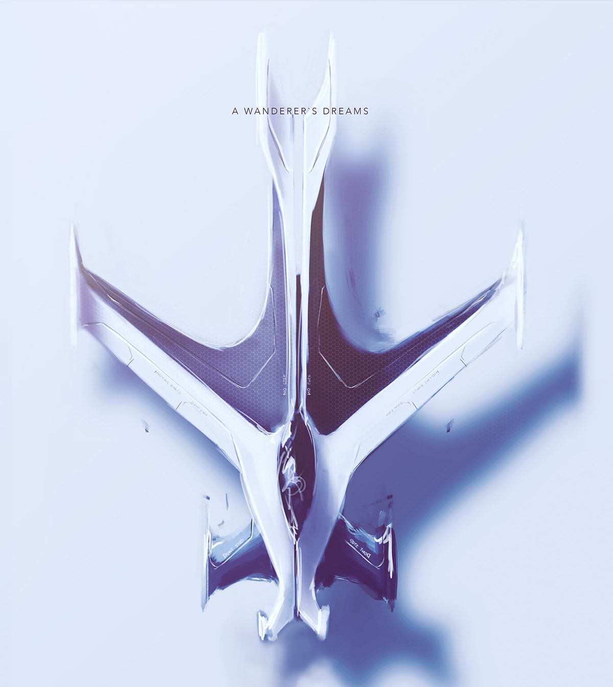 Hand drawn，Aerocraft，conceptual design，