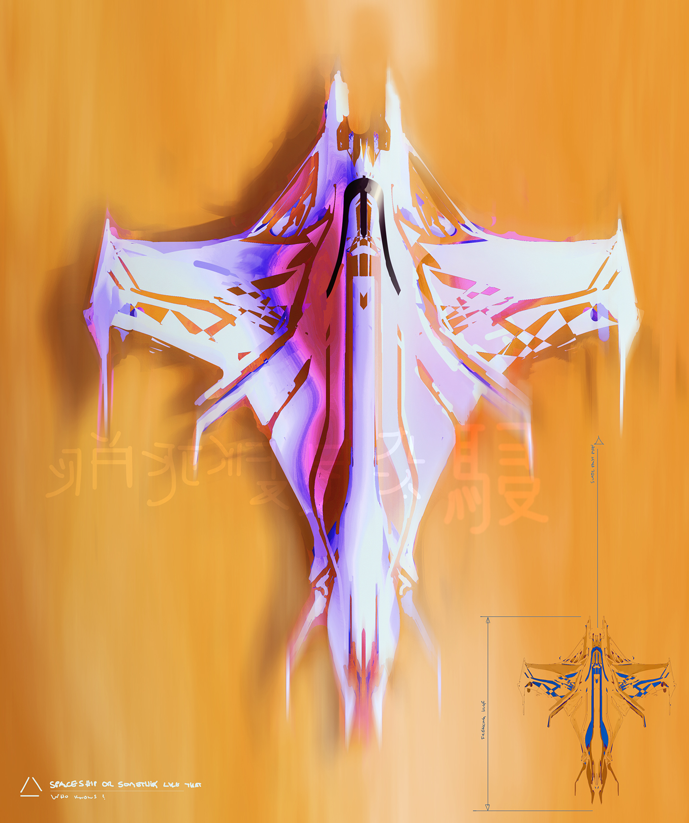 Hand drawn，Aerocraft，conceptual design，