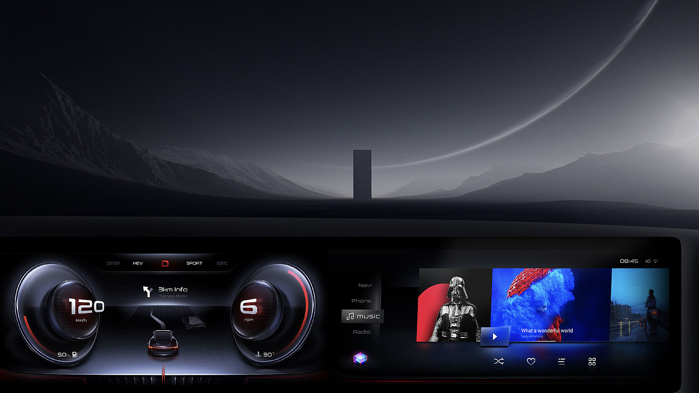 User interface (UI)，Digital media interface，Design of Vehicle Man-machine Interface，