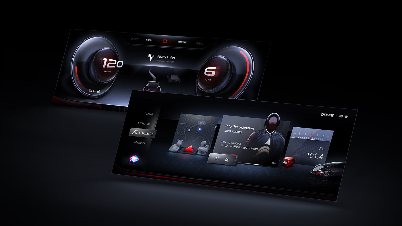 User interface (UI)，Digital media interface，Design of Vehicle Man-machine Interface，