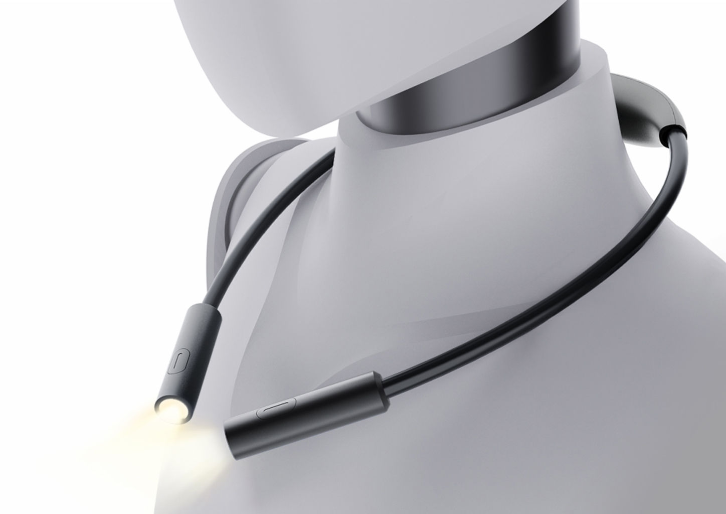 product design，lighting，Neck reading light，