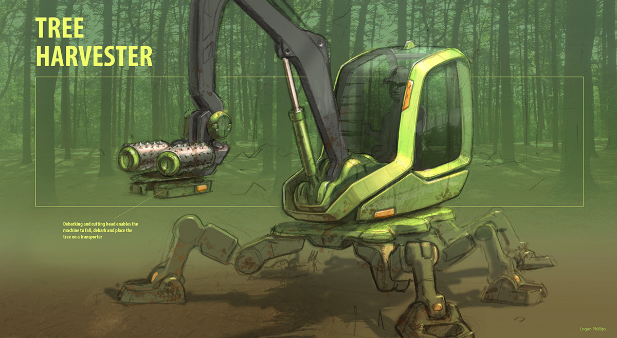 Tool design，heavy machinery，equipment，conceptual design，sketch，Hand drawn，