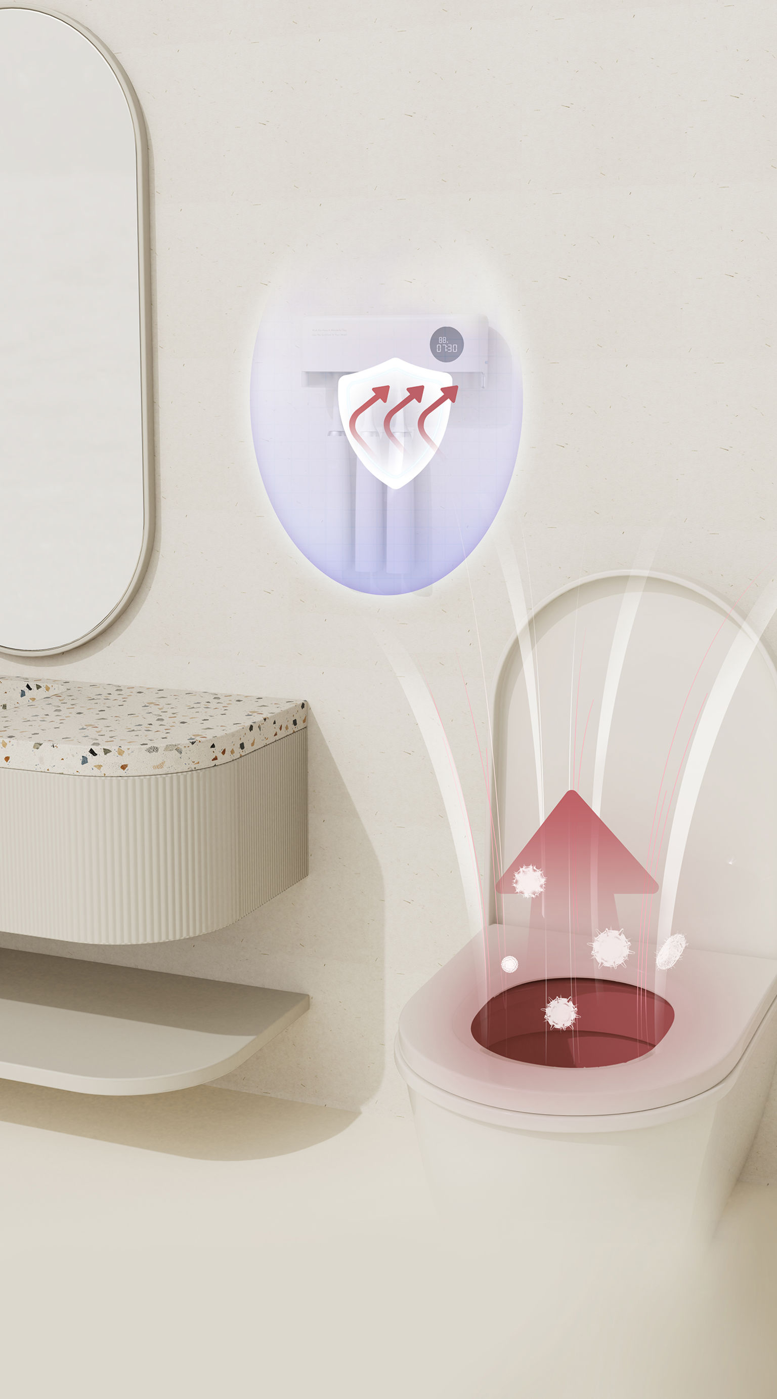 product design，bathroom，Toothbrush disinfectant，