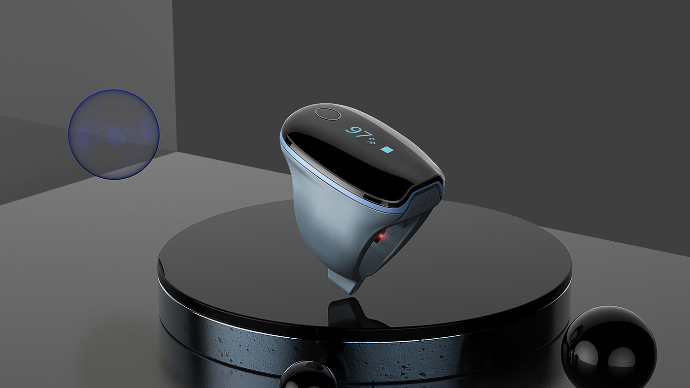 product design，Medicine/Health，Oxygen monitor，