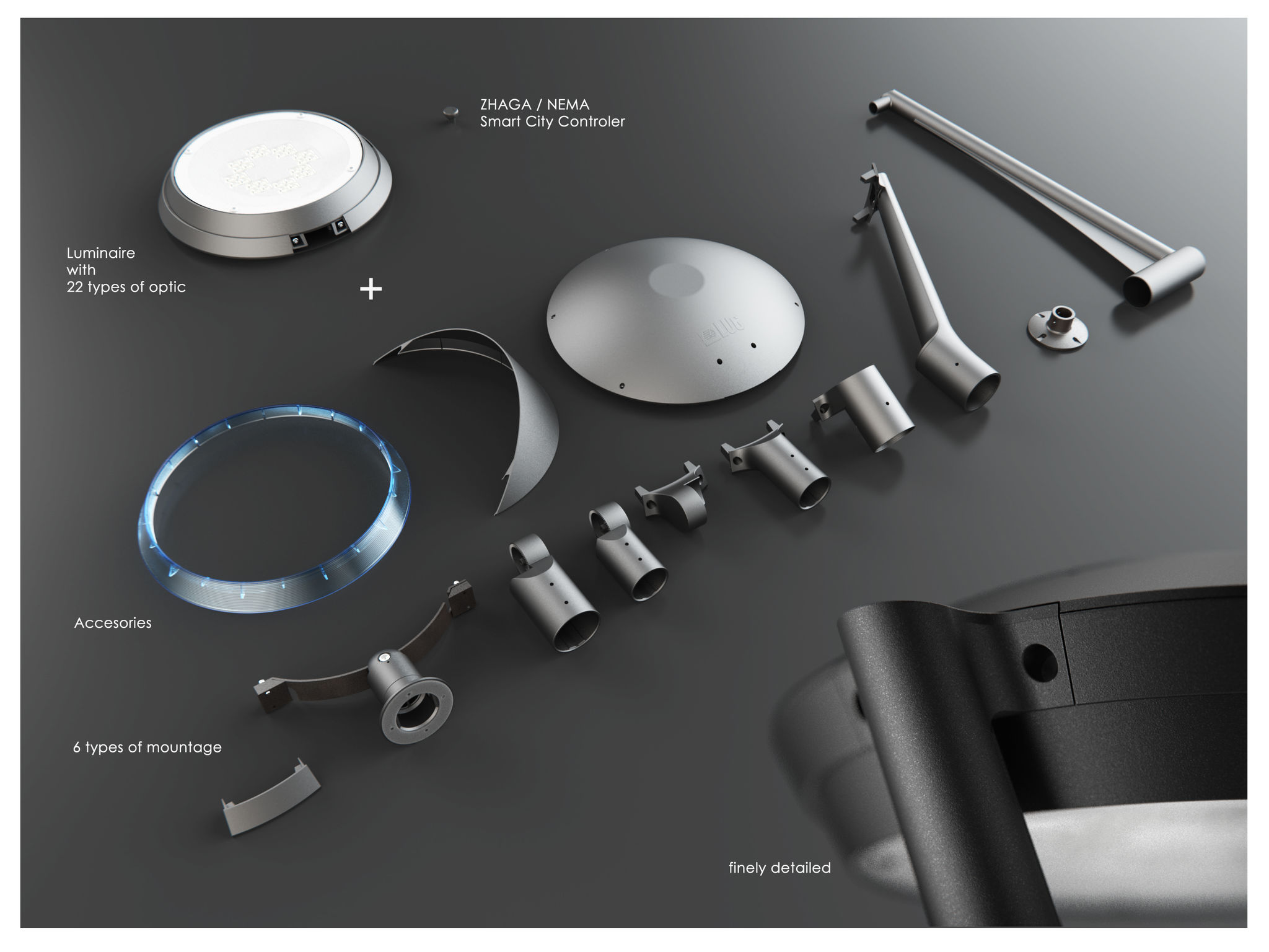 product design，Public Design/Retail Projects，Outdoor lighting system，