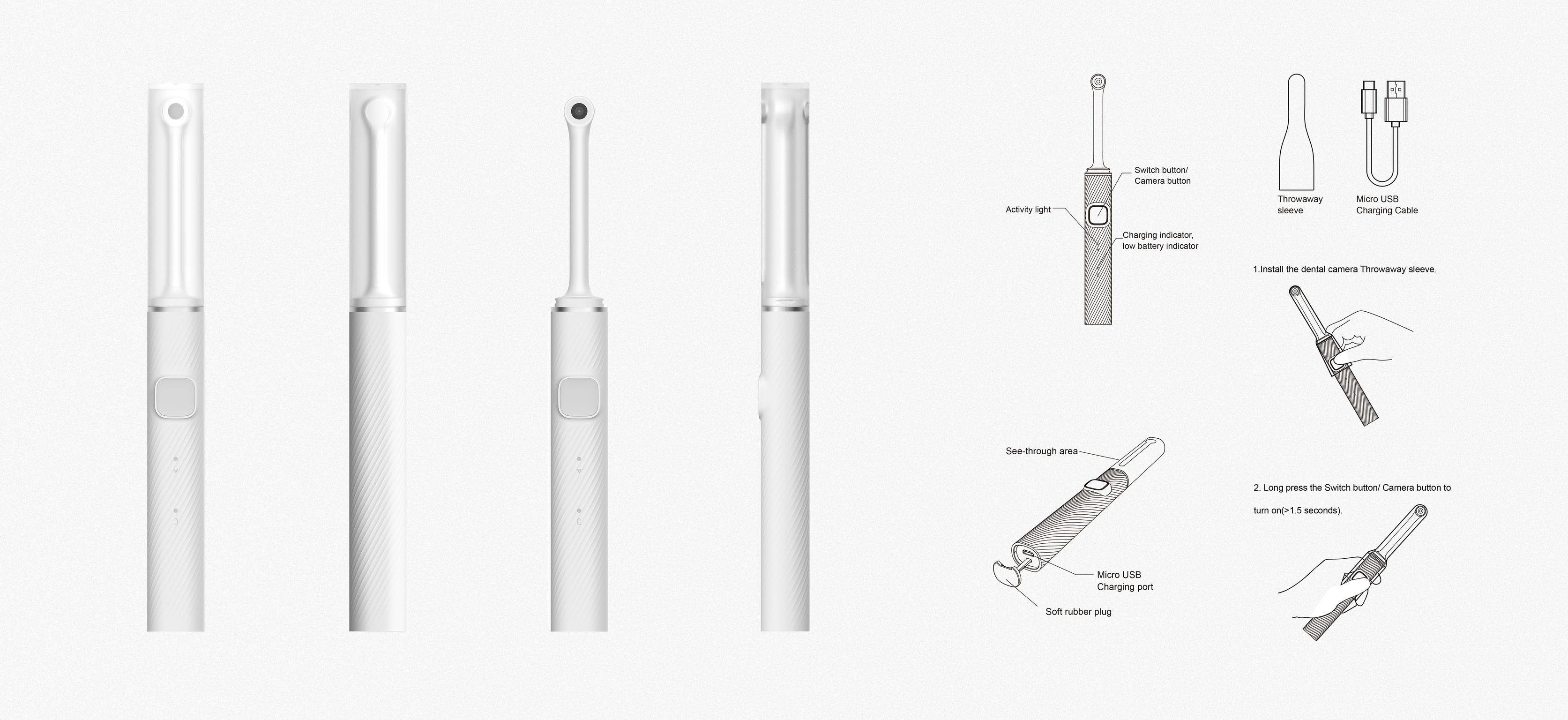 product design，Beauty/care，Intraoral Camera system ，