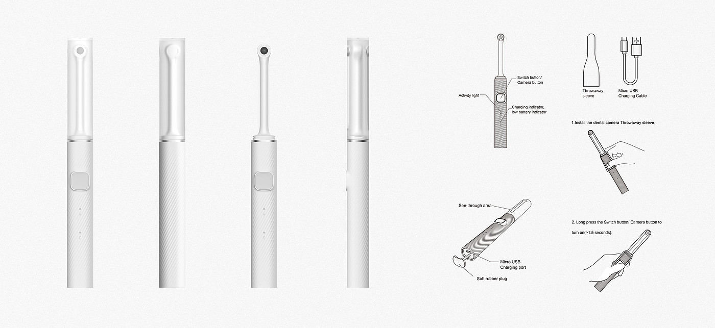 product design，Beauty/care，Intraoral Camera system ，