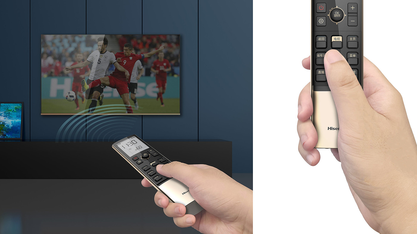 product design，Television/video camera，remote control，