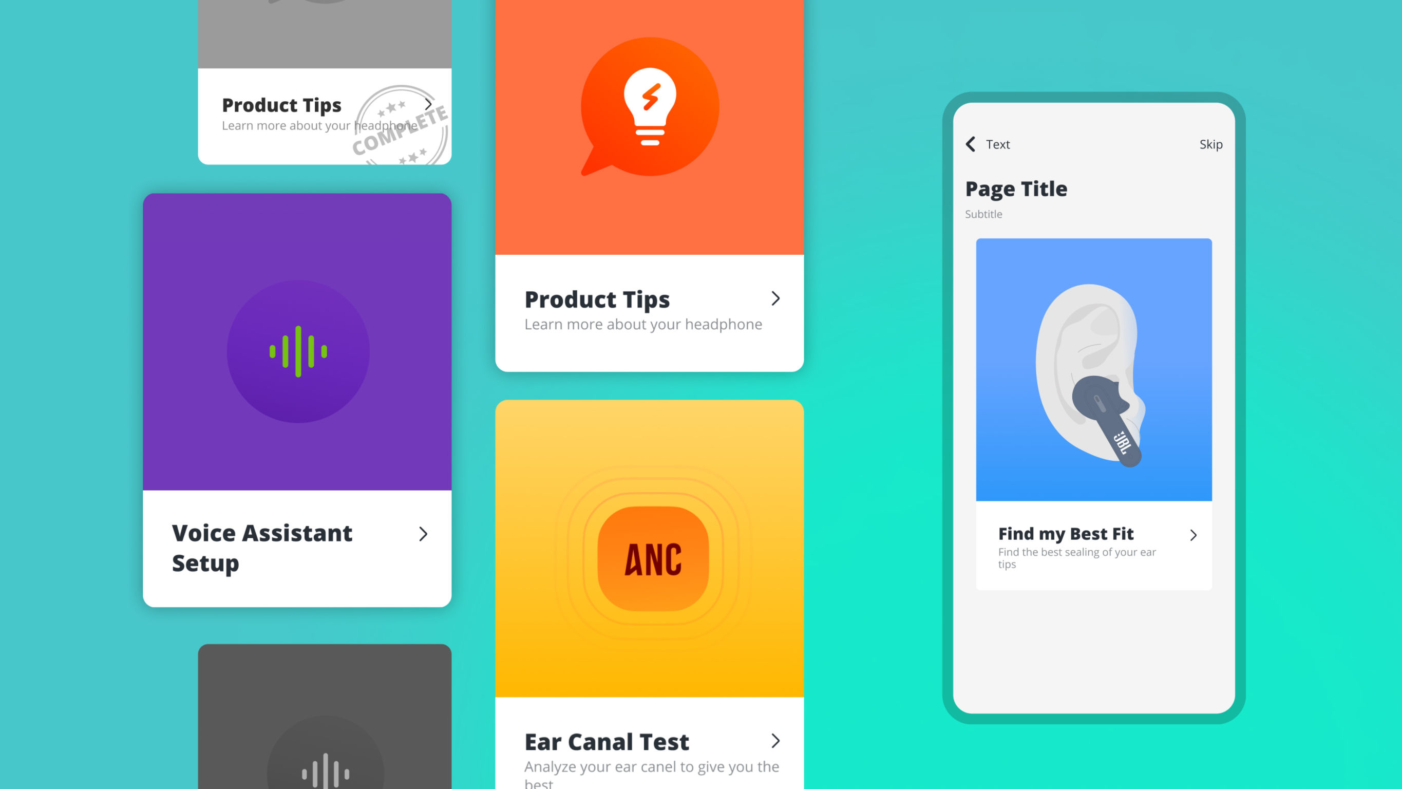 User interface (UI)，Digital media interface，Headset mobile application，