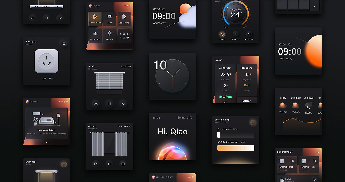 User interface (UI)，Product interface，Smart Home Control Panel，