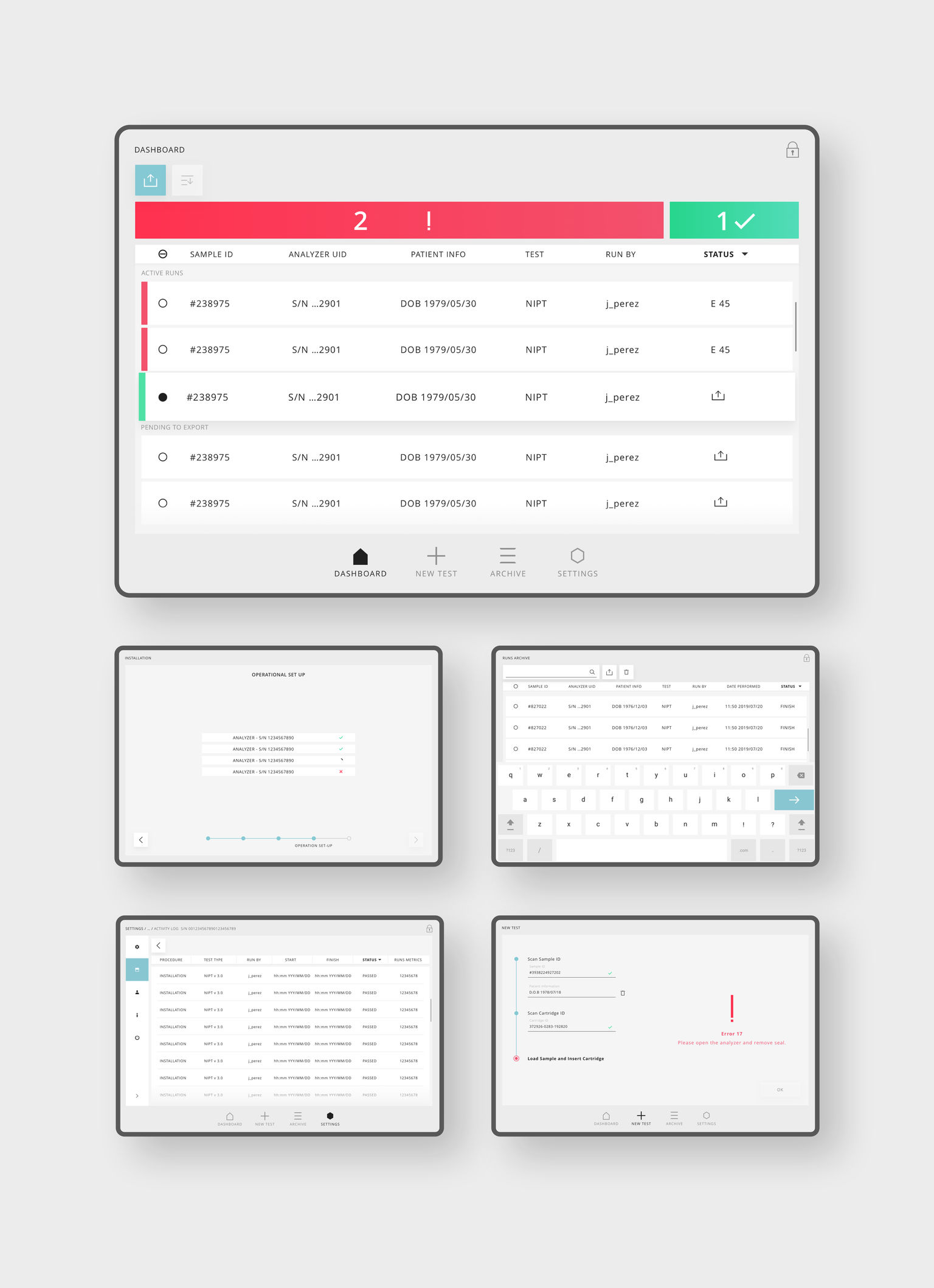 User interface (UI)，Product interface，Medical diagnostic equipment，