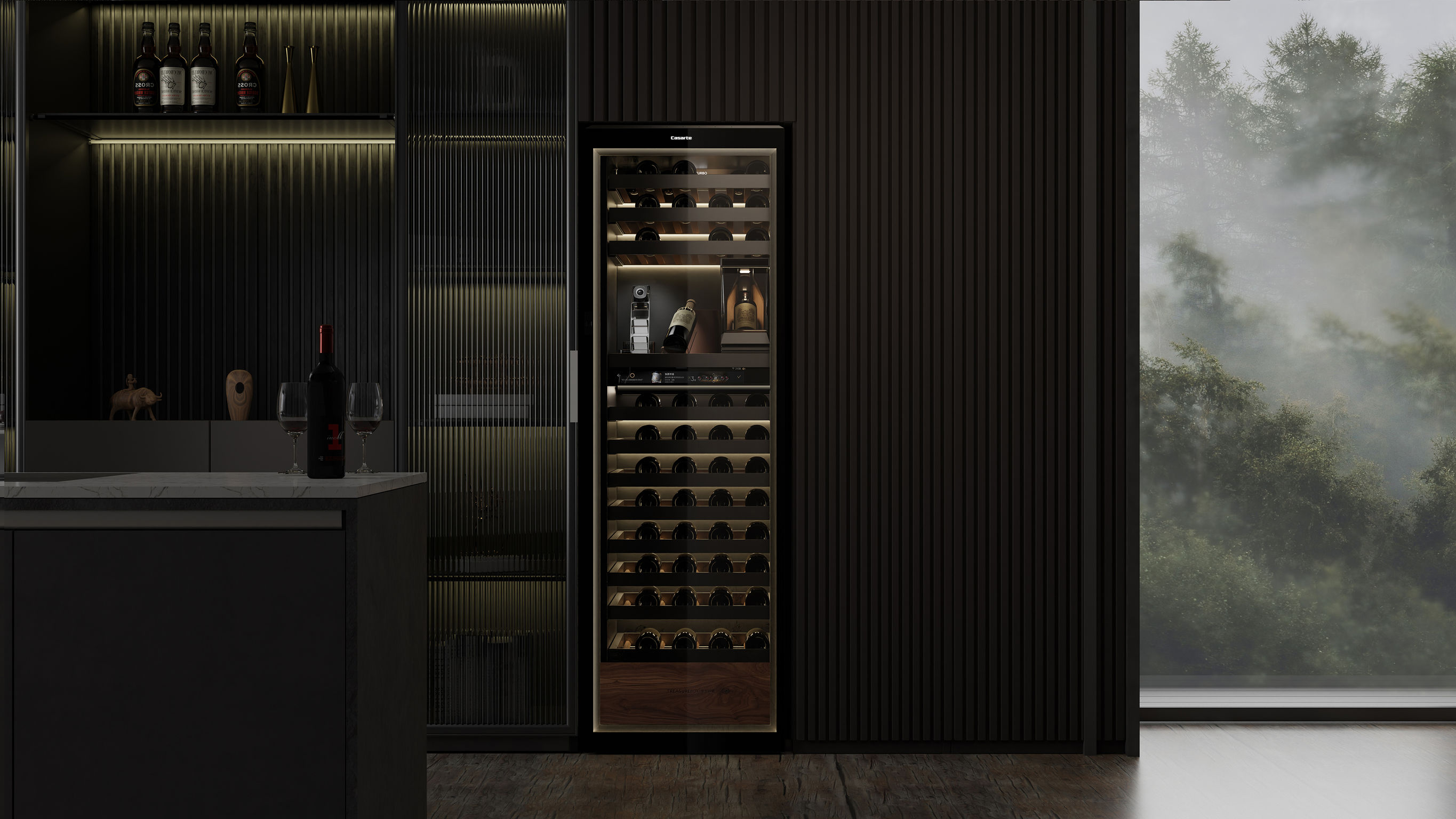 product design，kitchen，wine cabinet，