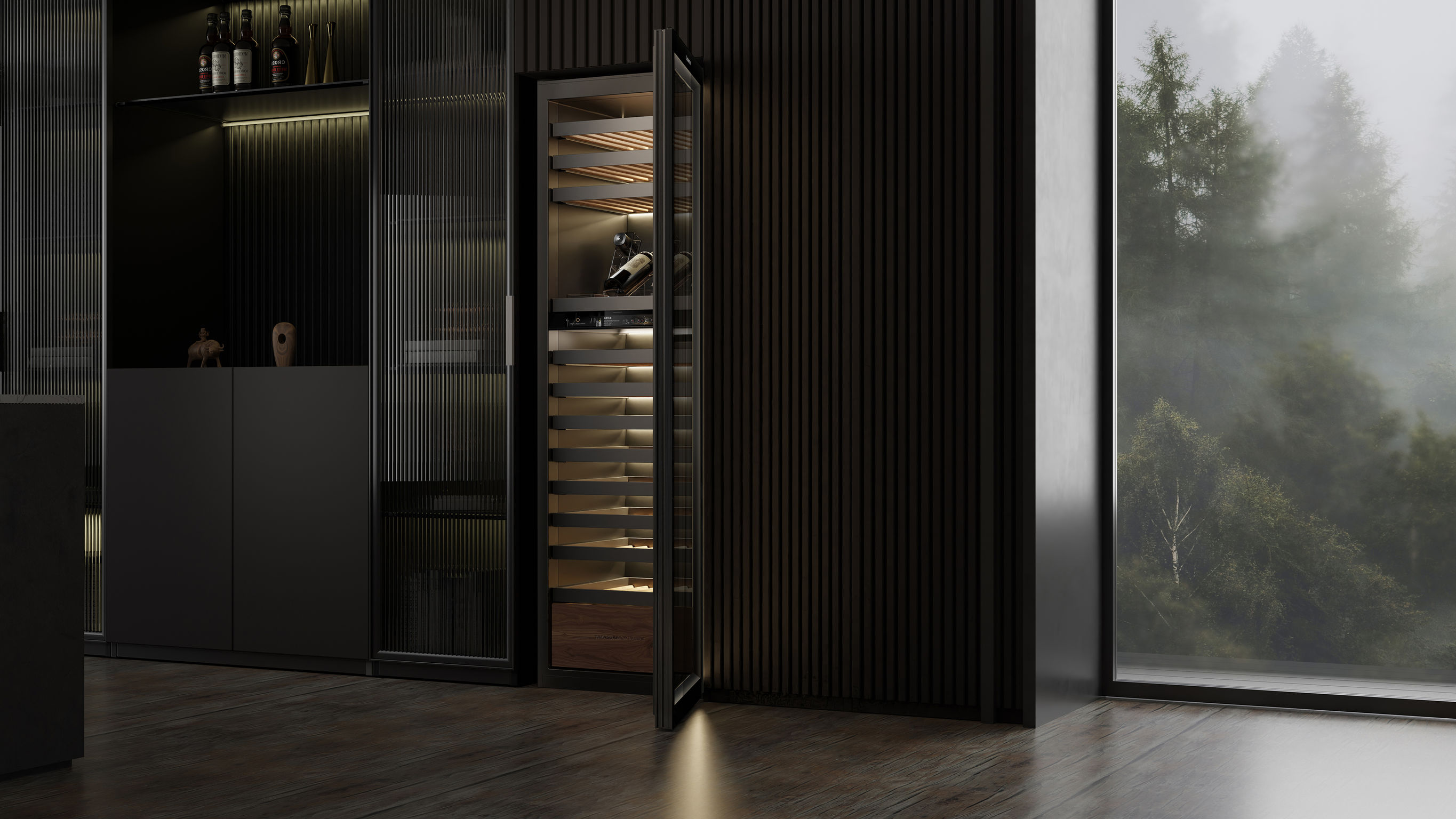 product design，kitchen，wine cabinet，