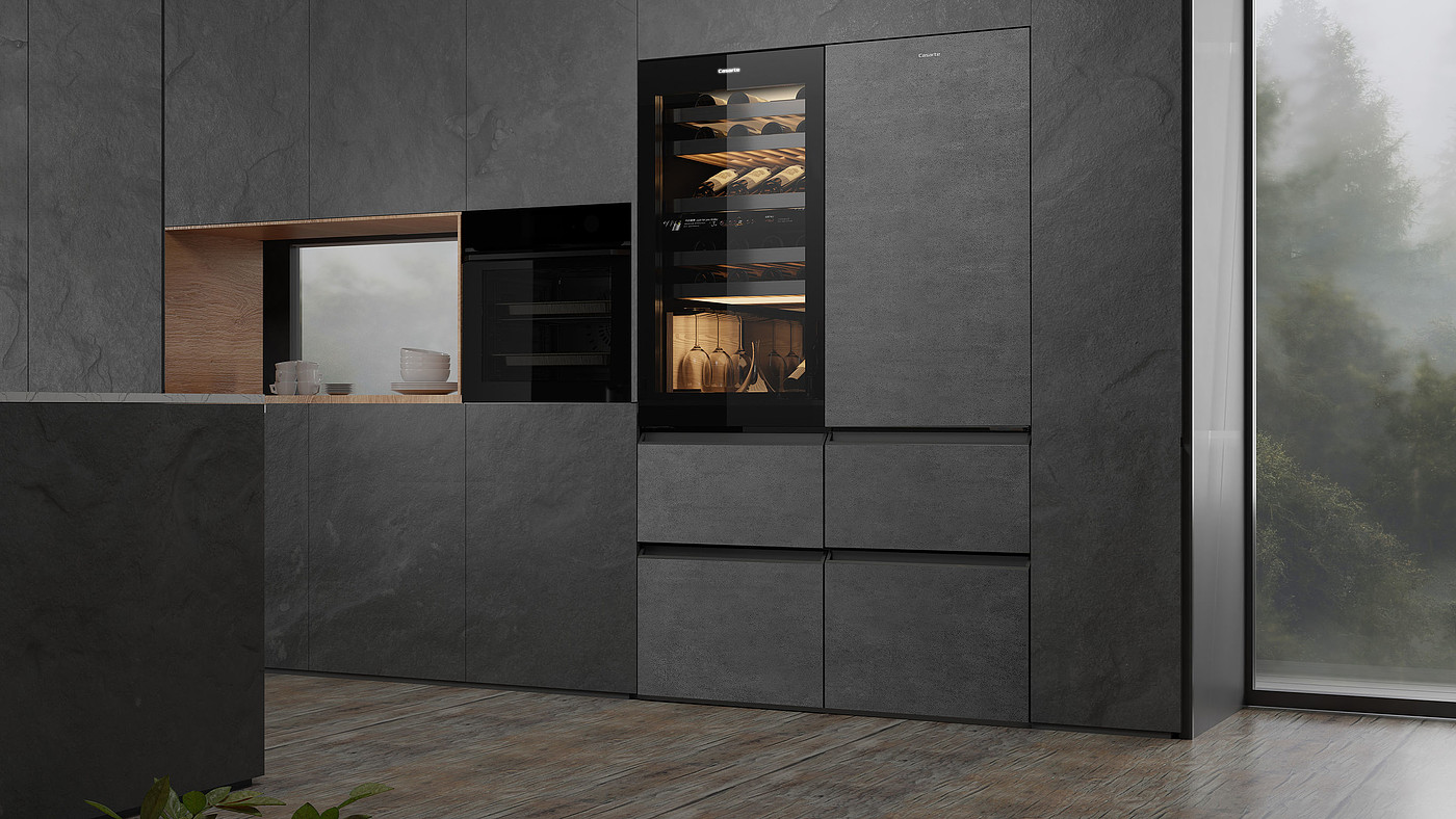 product design，kitchen，wine cabinet，