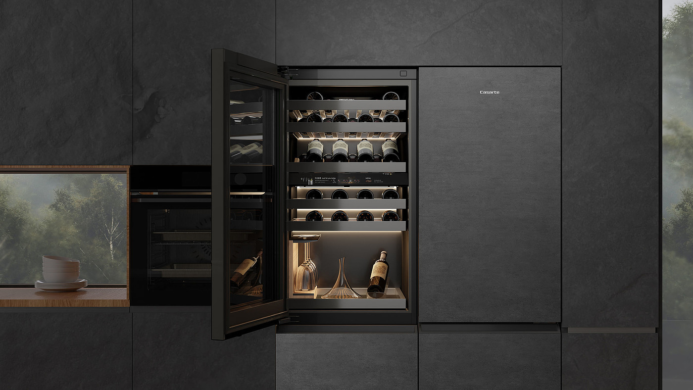 product design，kitchen，wine cabinet，