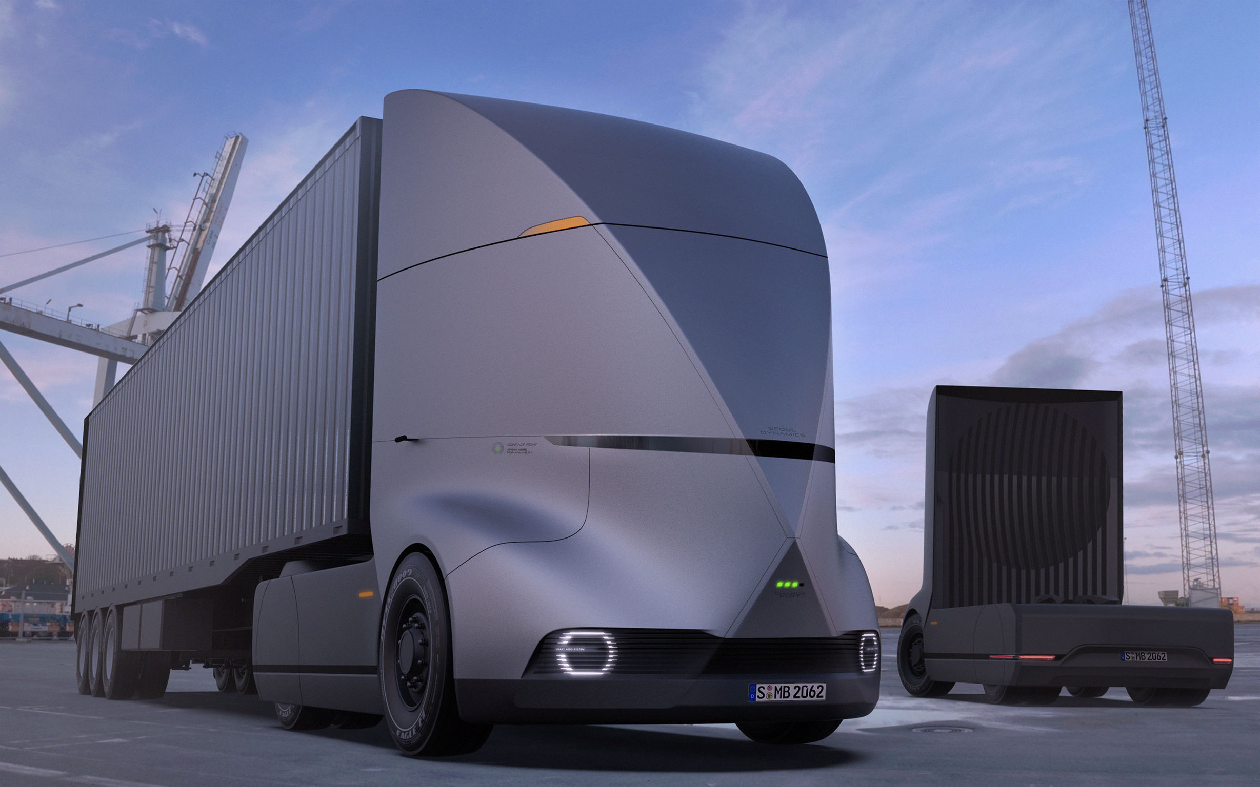 Professional concept，Product concept，Self-driving truck，