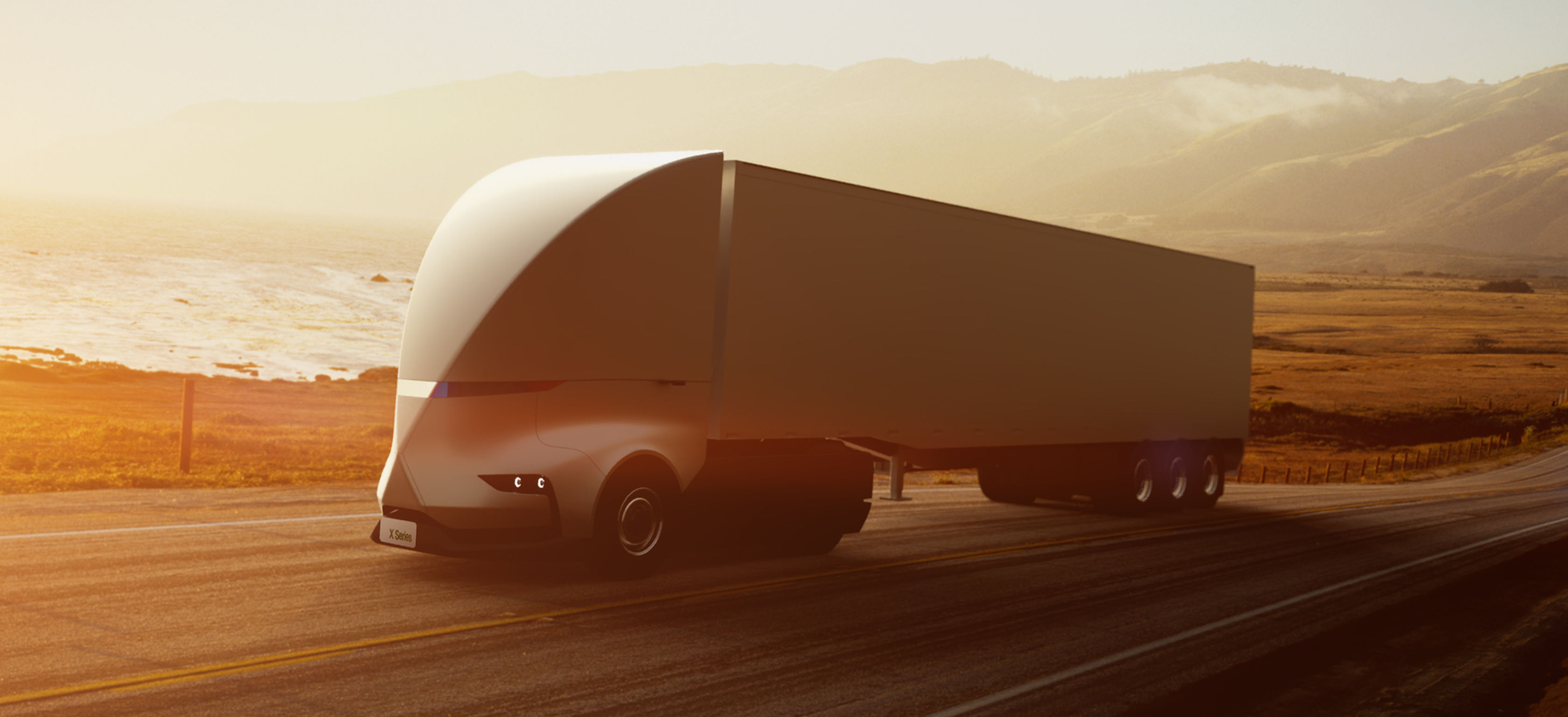 Professional concept，Product concept，Self-driving truck，