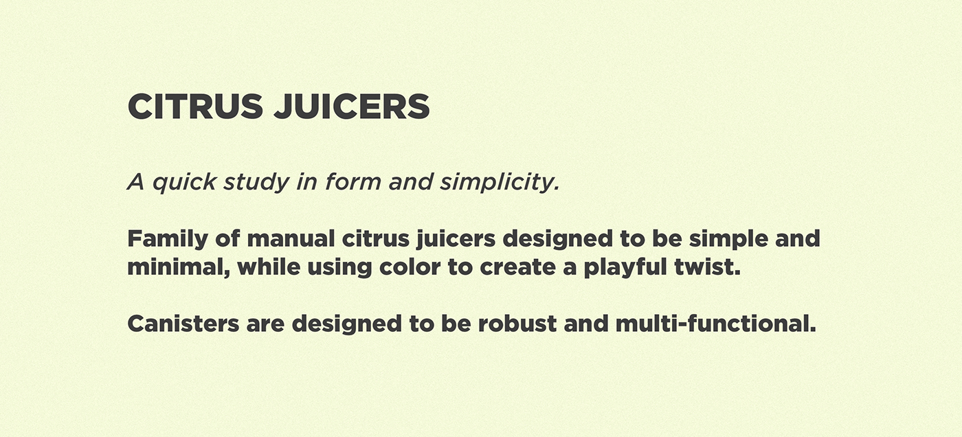 Citrus Juicers，Simplicity，product design，