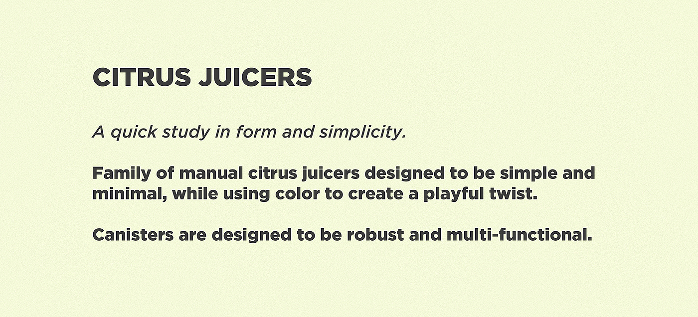 Citrus Juicers，简约，产品设计，