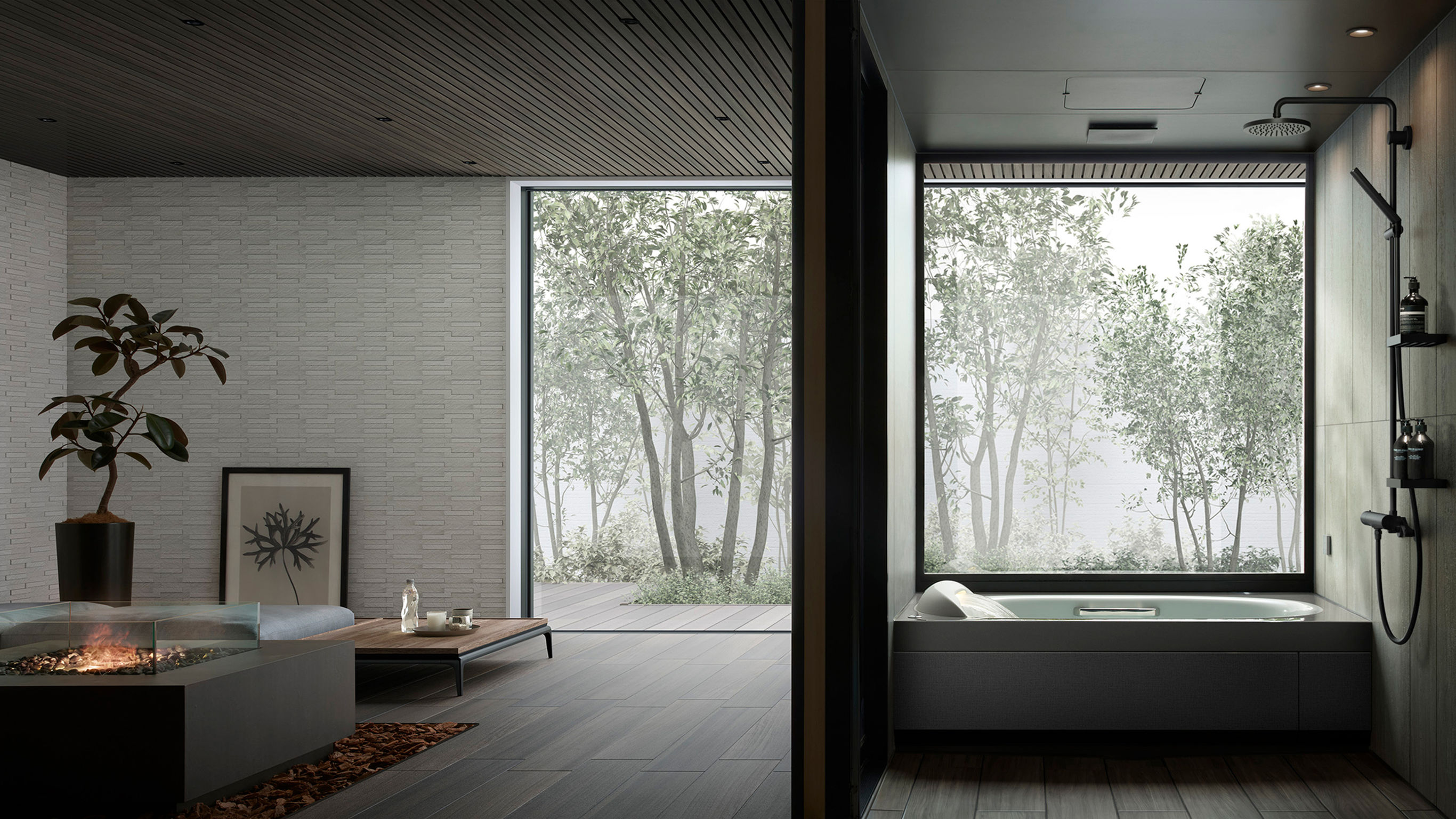 Interior design，residence，System bathroom，