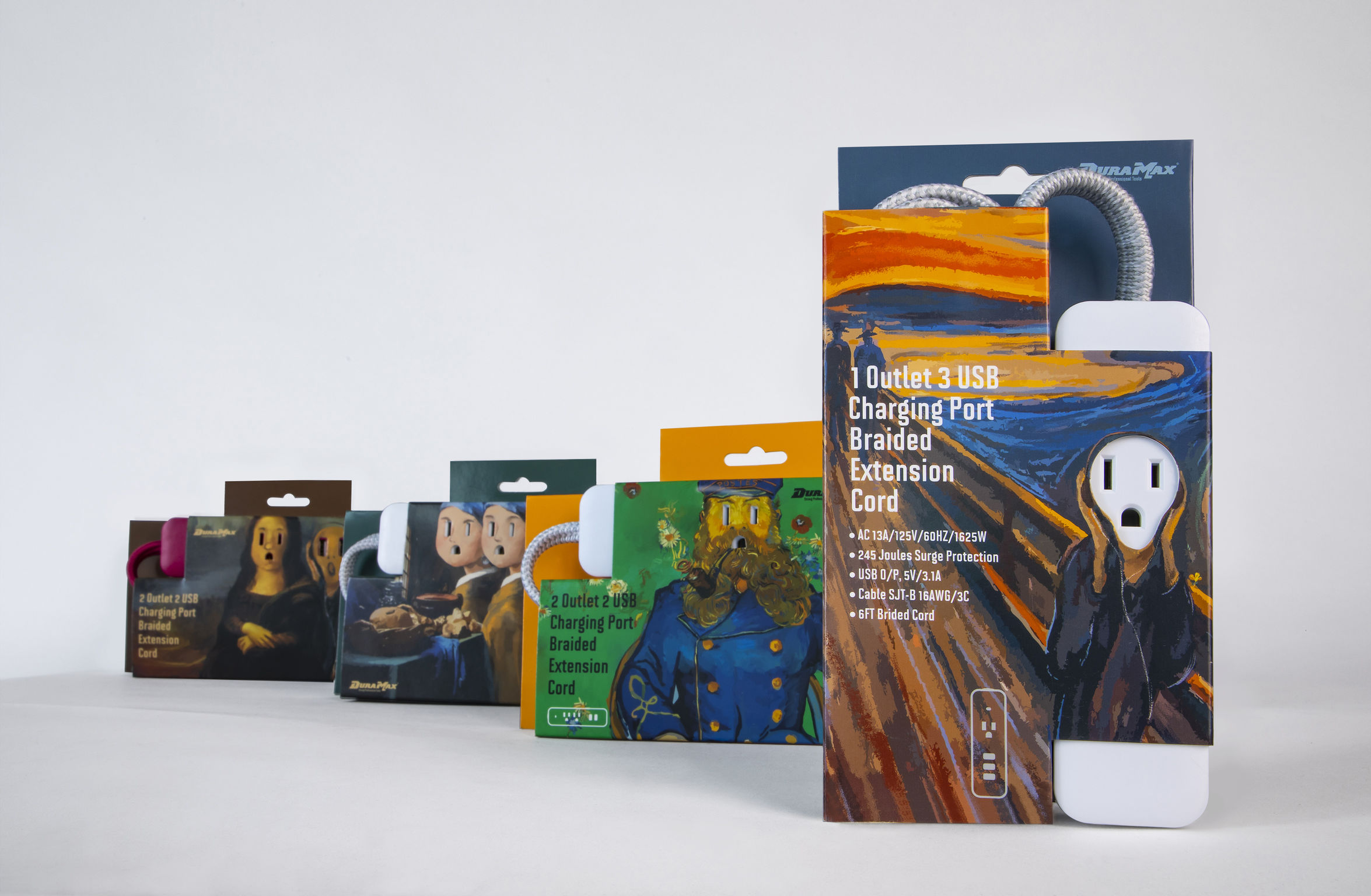 packing design，Consumer products，Extension cord packaging，