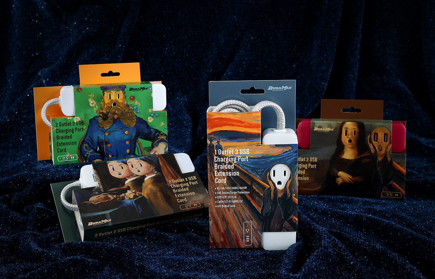 packing design，Consumer products，Extension cord packaging，