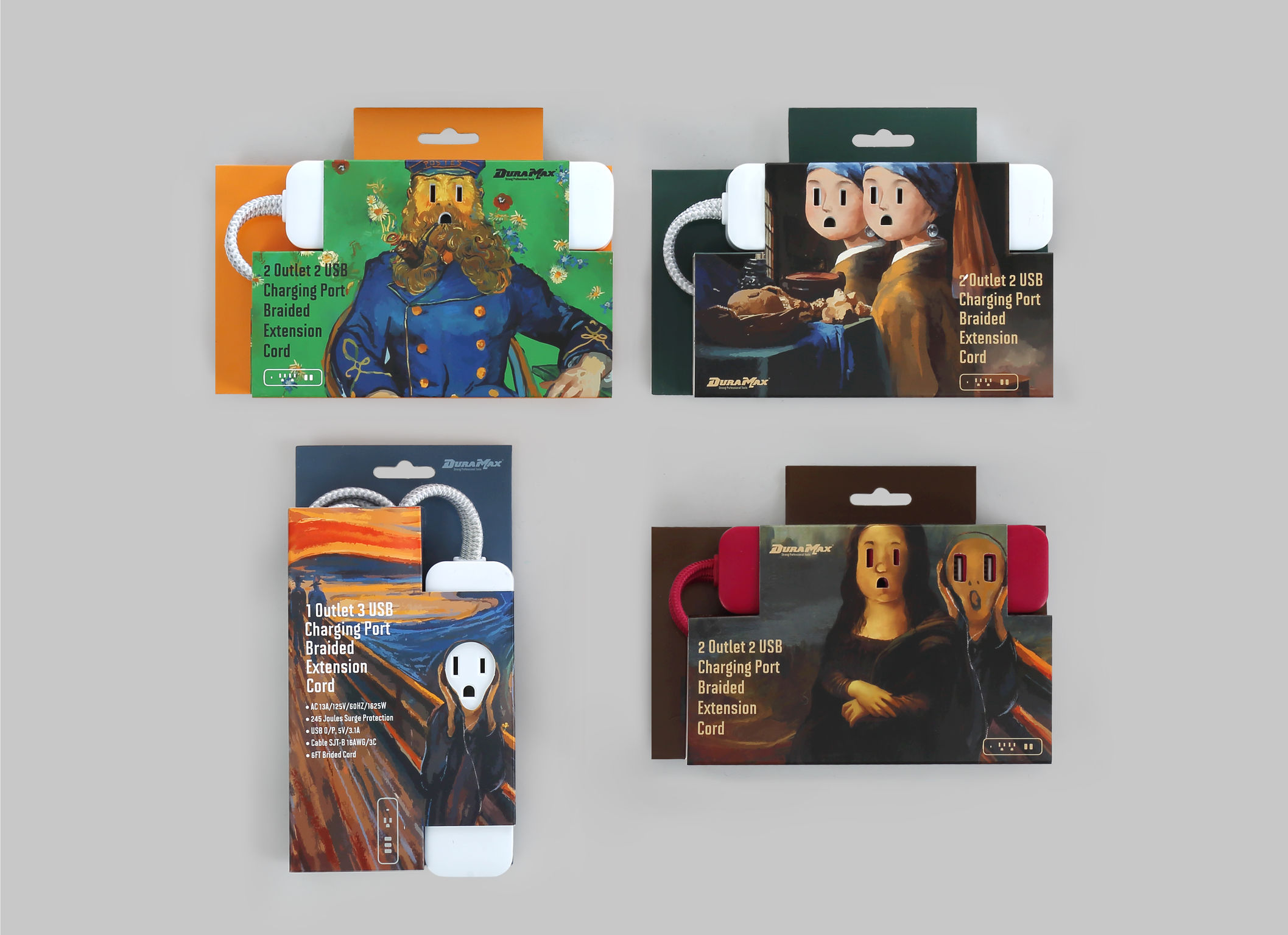 packing design，Consumer products，Extension cord packaging，