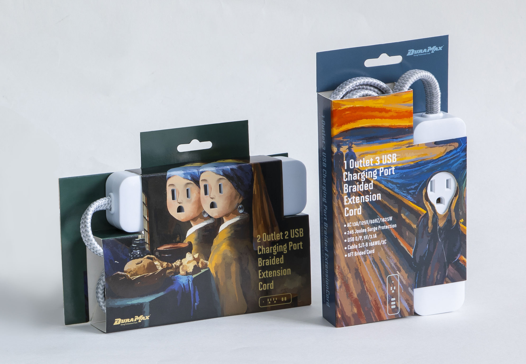 packing design，Consumer products，Extension cord packaging，
