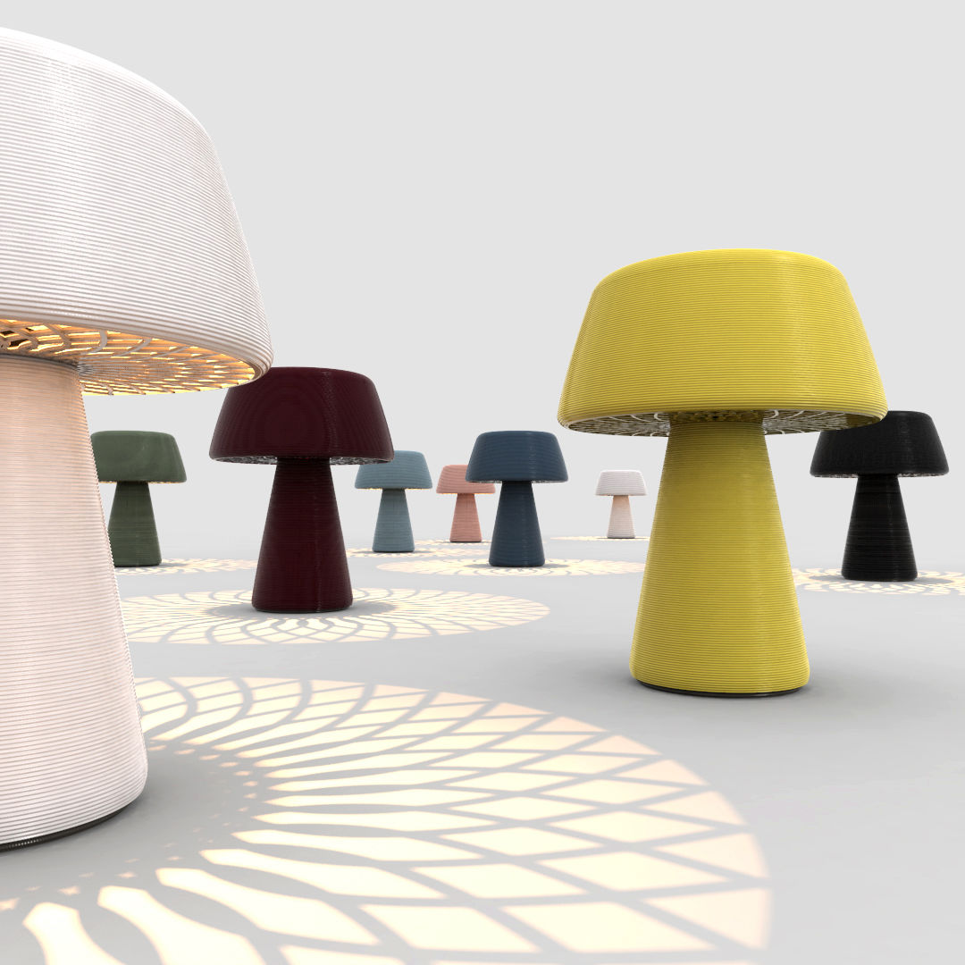 product design，lighting，3D printing desk lamp，
