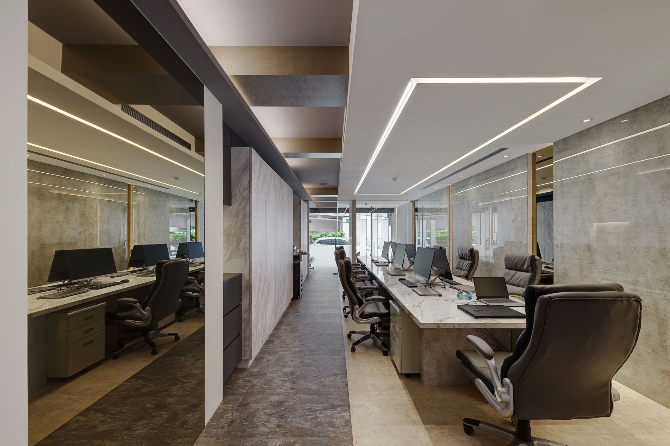 Interior design，office space ，Commercial space，