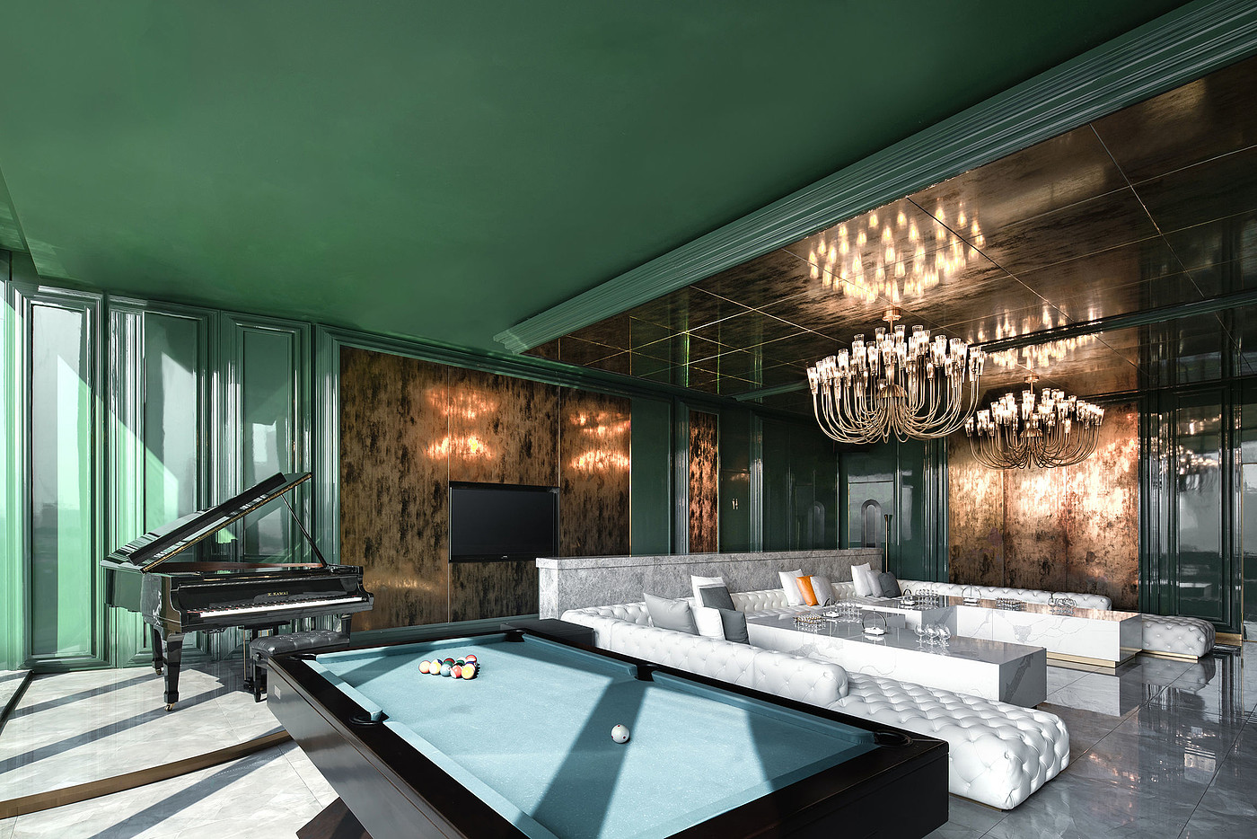 Interior design，Hospitality space，Entertainment place，