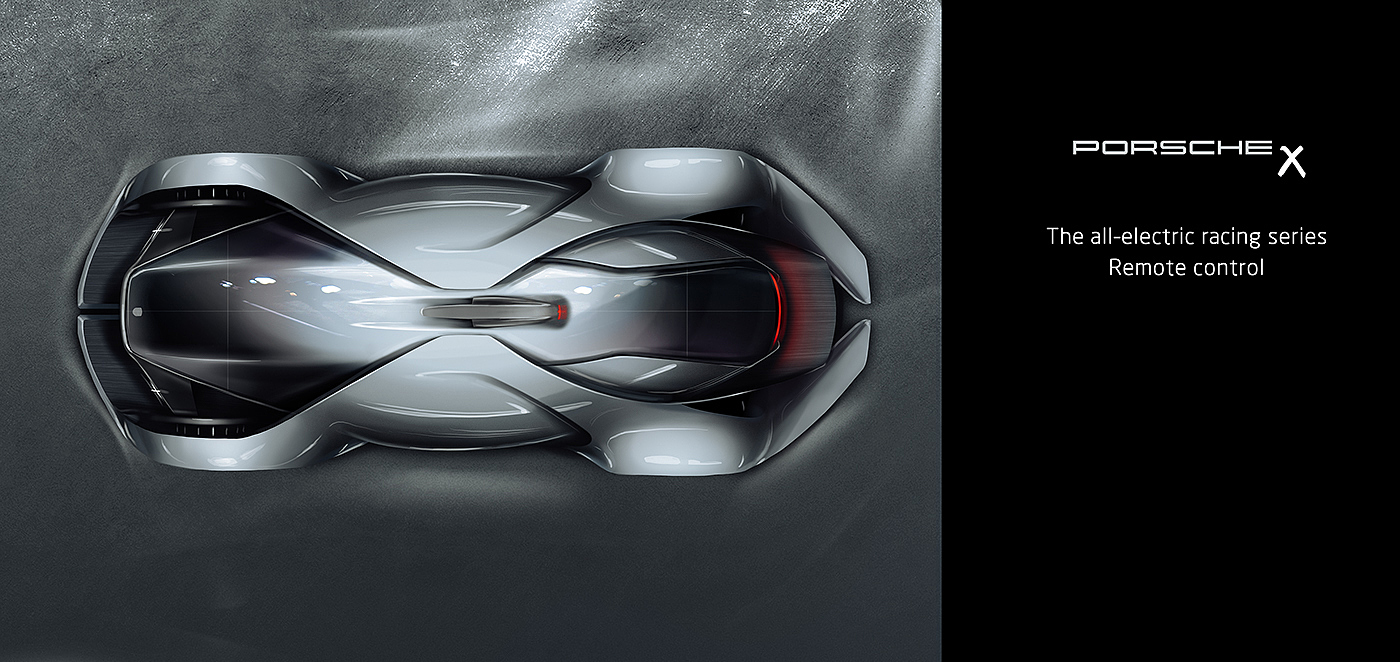 Porsche-X，Concept map，vr，Electric，Driverless，