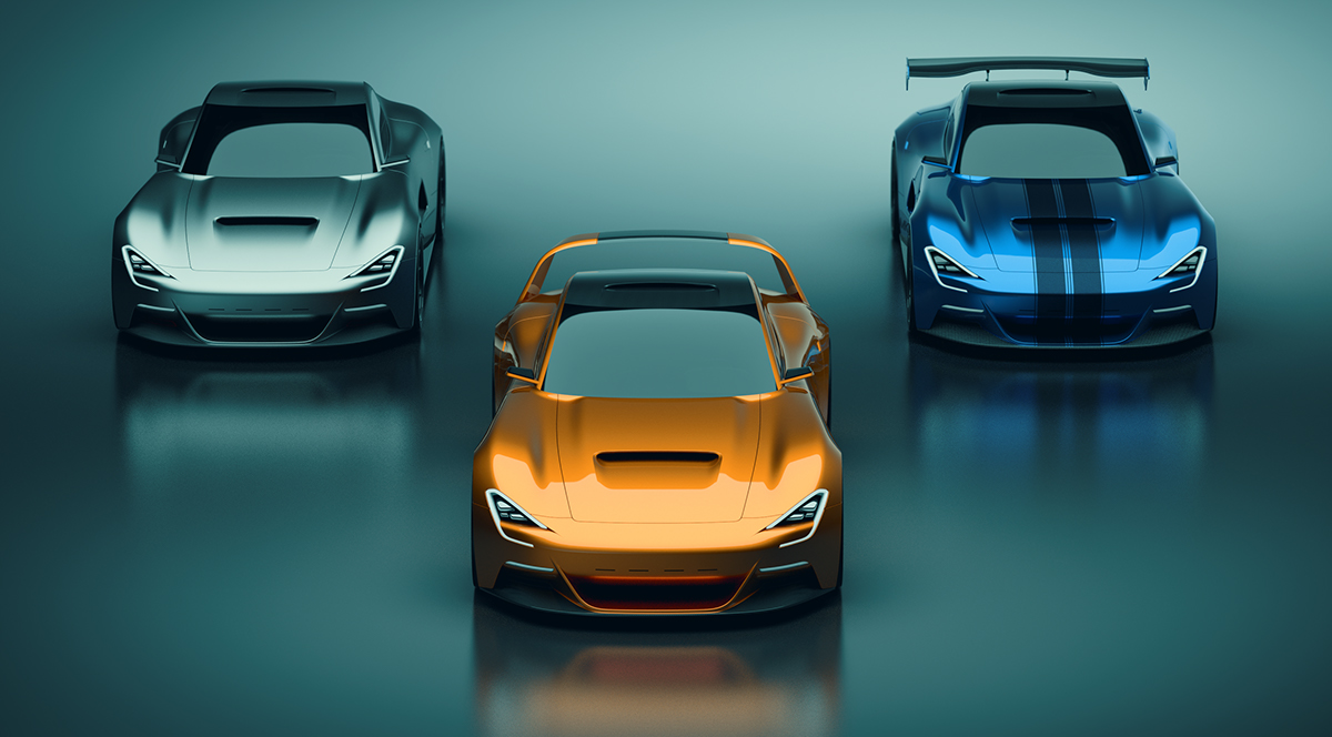 Traffic design，Sports car，Concept Car，Modeling and rendering，