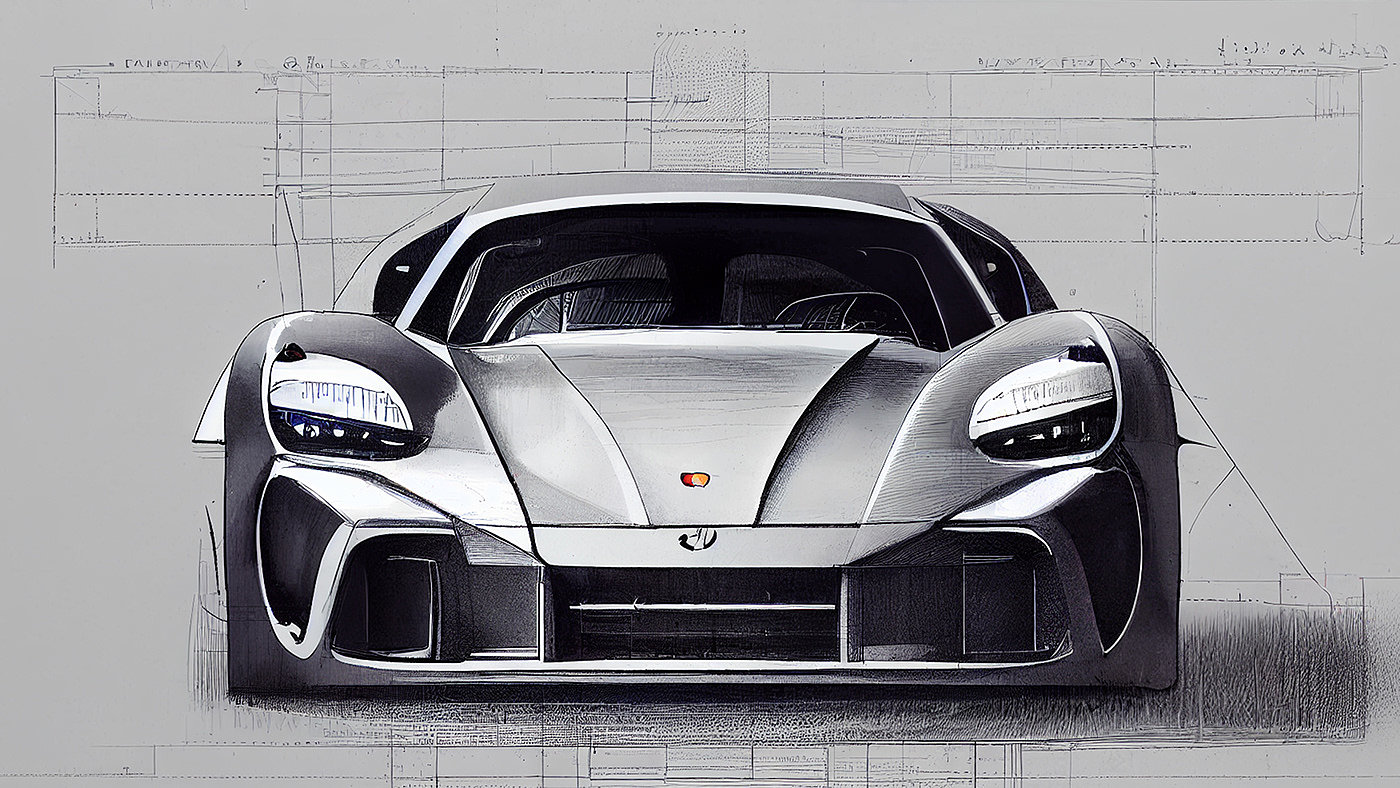 Automobile design，Concept Car，Car sketch，Porsche，Hand drawn，sketch，