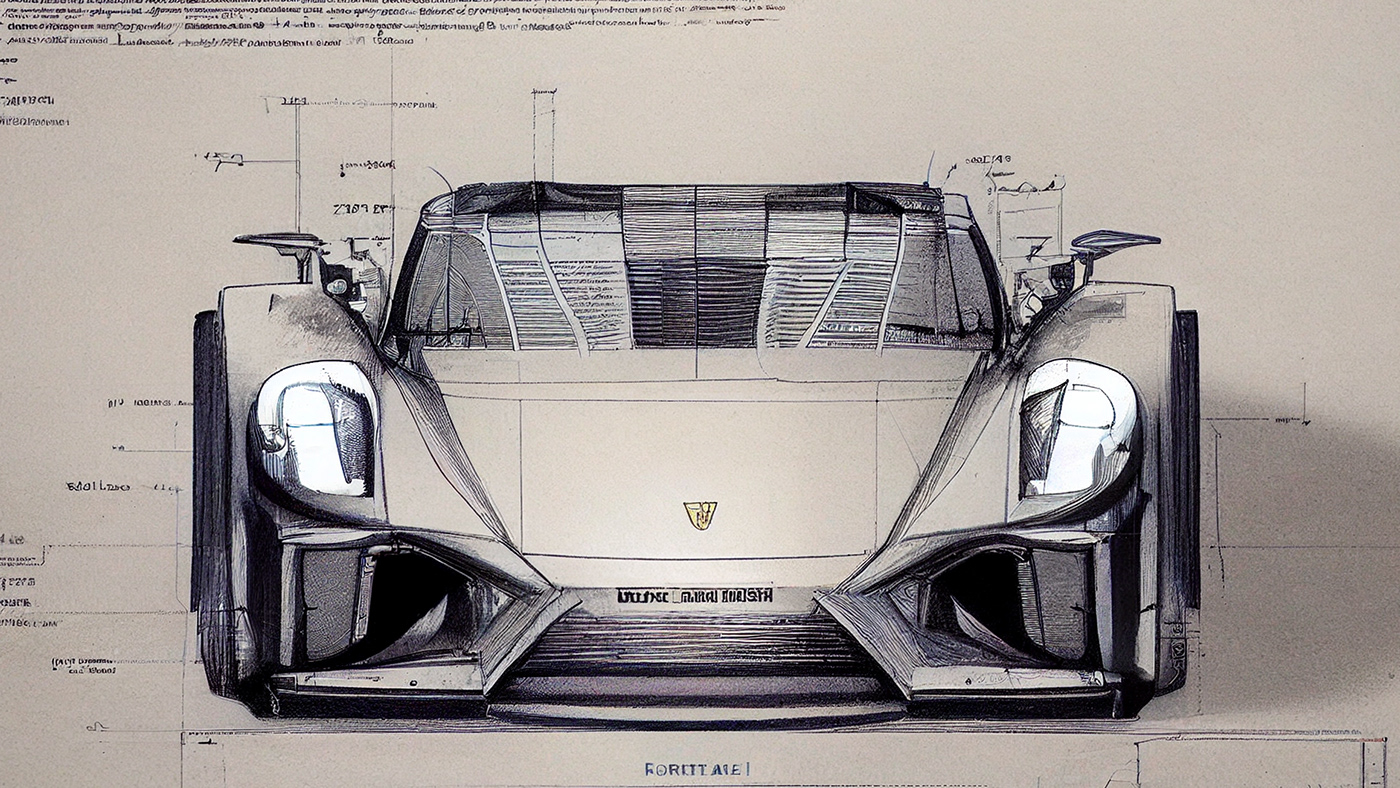 Automobile design，Concept Car，Car sketch，Porsche，Hand drawn，sketch，