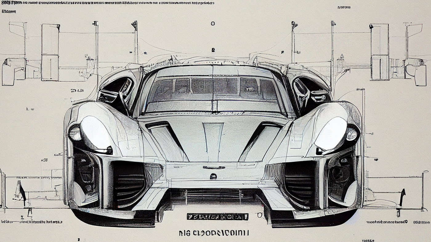 Automobile design，Concept Car，Car sketch，Porsche，Hand drawn，sketch，