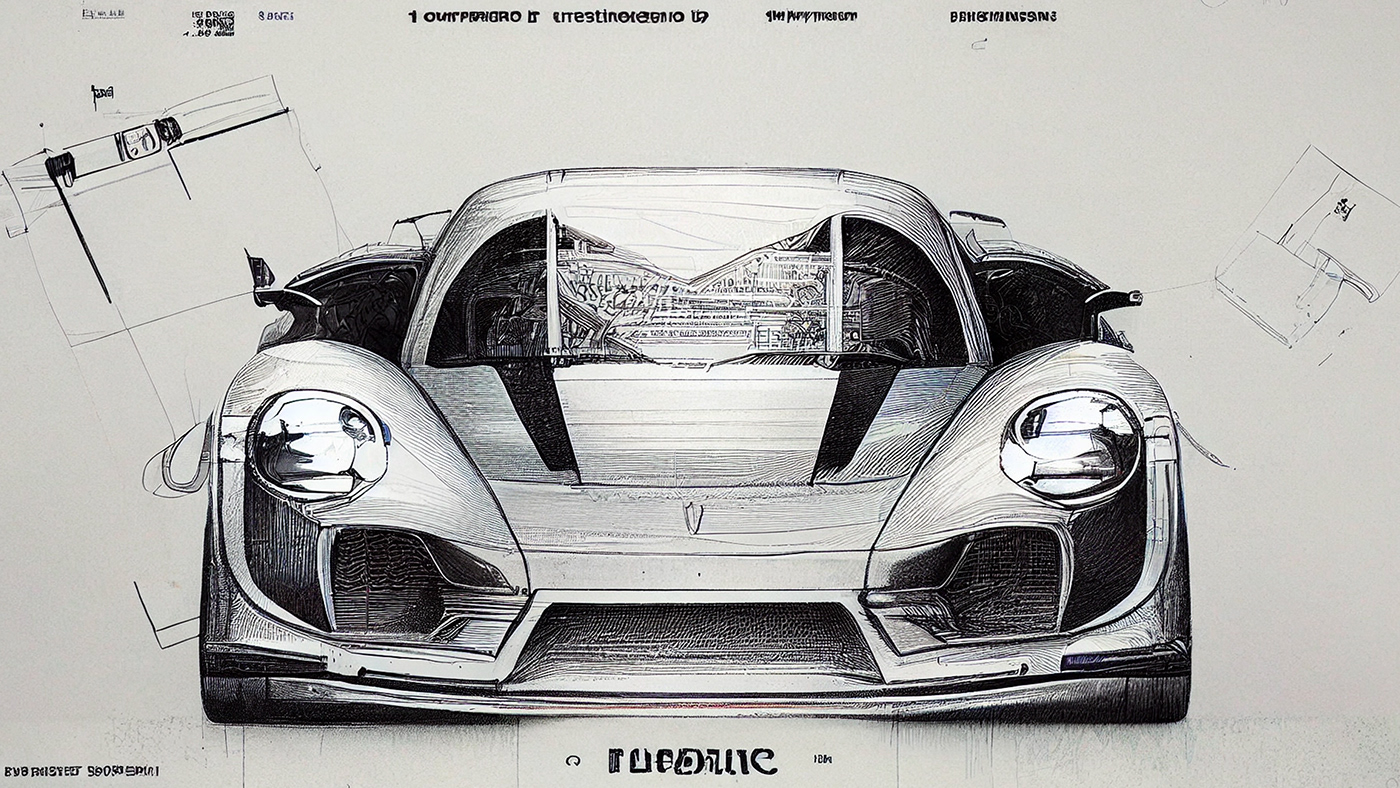 Automobile design，Concept Car，Car sketch，Porsche，Hand drawn，sketch，